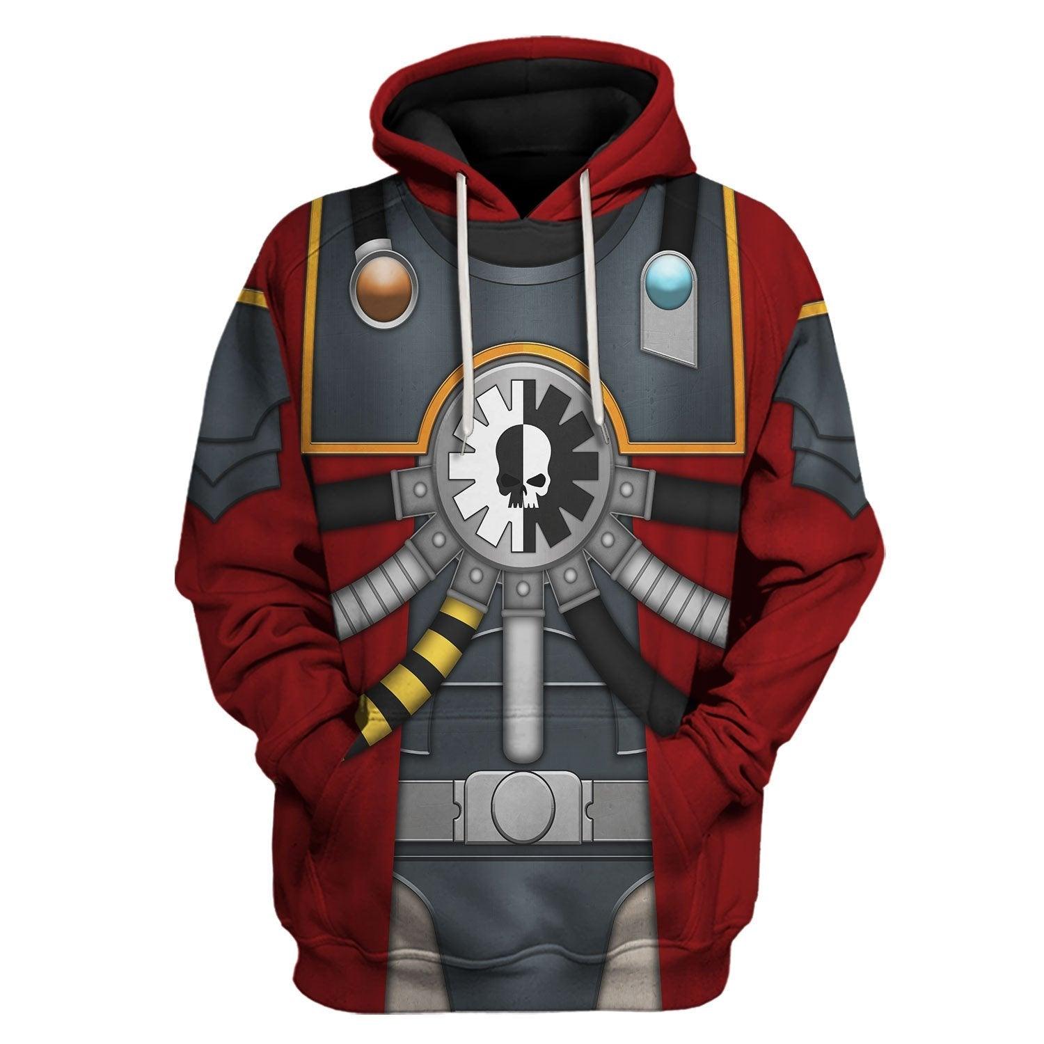 Lucius Warhammer Costume Hoodie Jogger,Lucius Marines Cosplay 3D Hoodie Pants, Warhammer 3D Tracksuit 