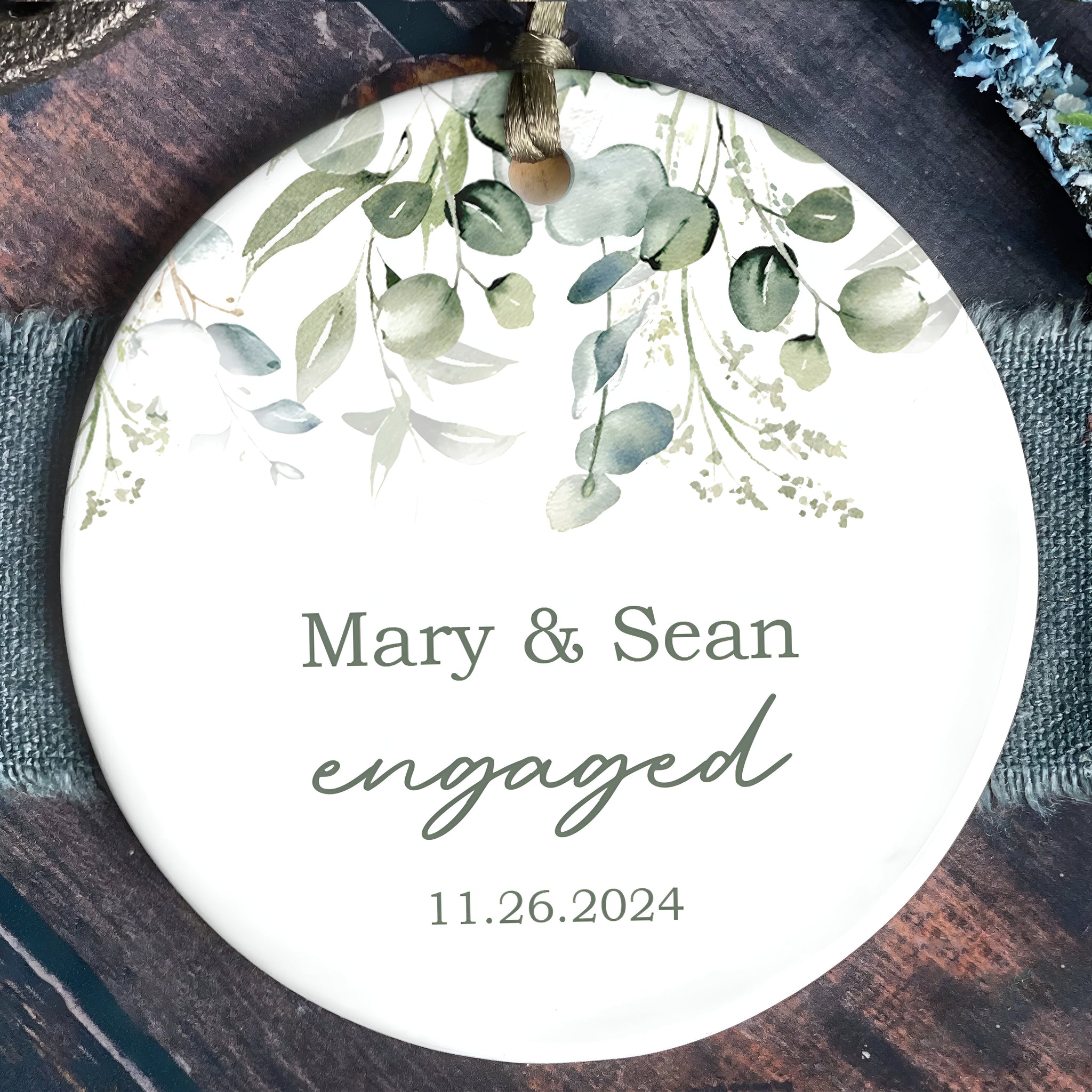 Married Ceramic Ornament 2024 Gift, Newlywed Gift, Mr & Mrs Christmas Ornament, Personalized Mr Mrs Wedding Ornament CX05-41 ORN2509