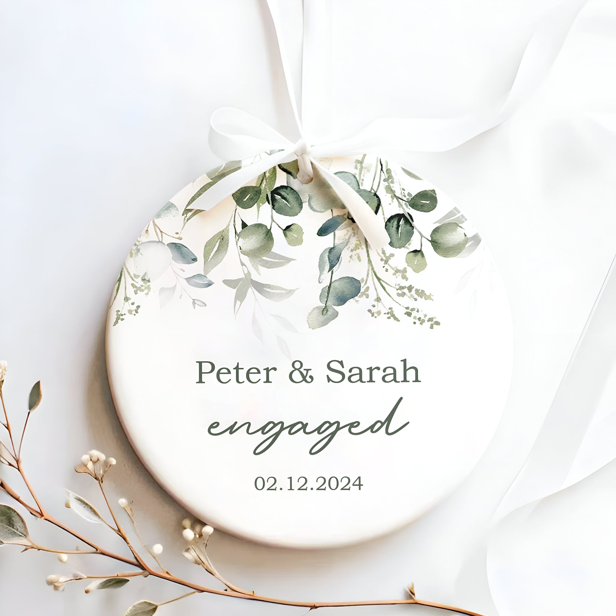 Married Ceramic Ornament 2024 Gift, Newlywed Gift, Mr & Mrs Christmas Ornament, Personalized Mr Mrs Wedding Ornament CX05-41 ORN2509