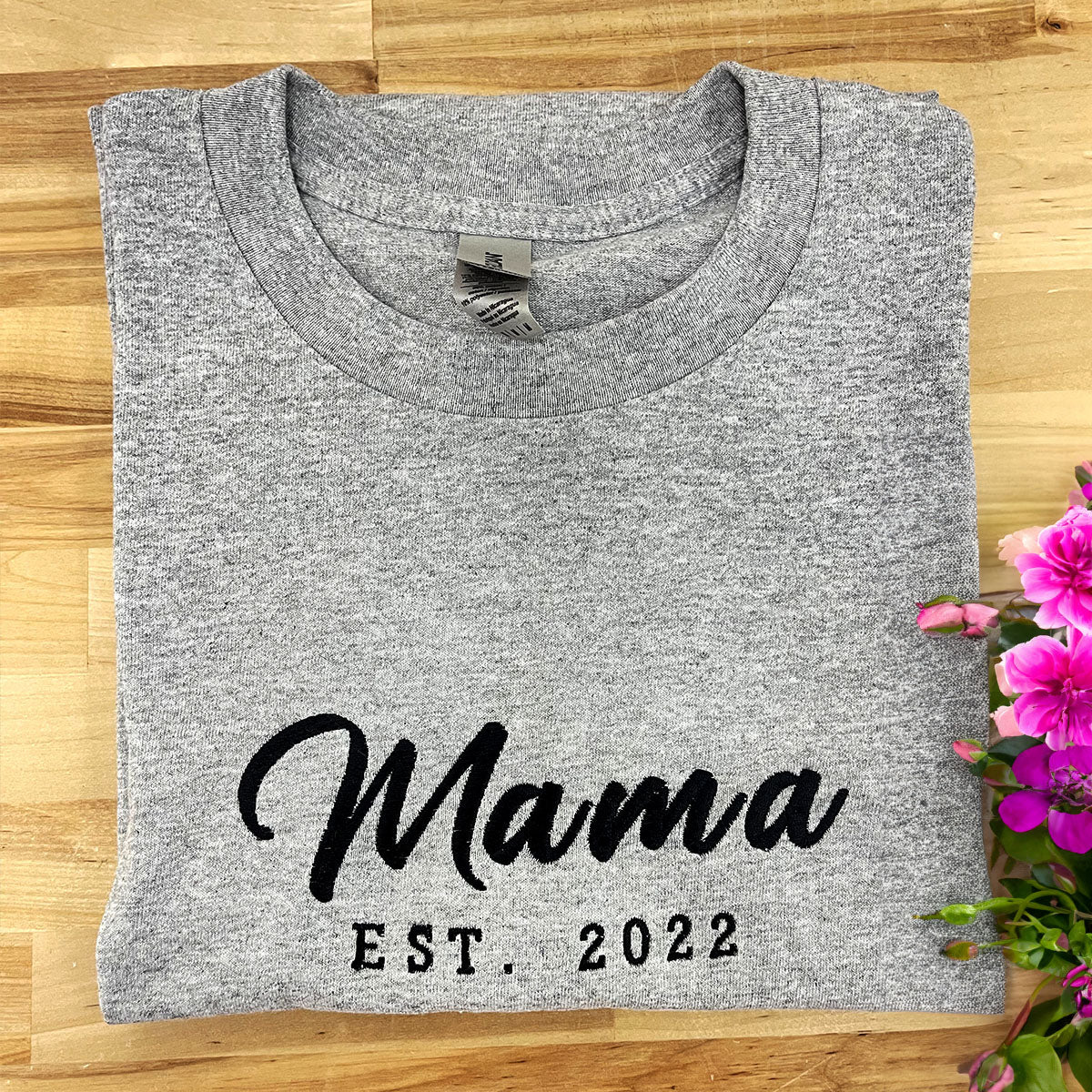 Dad Sweater, Custom Hoodie for Dads with Name of Child, Daddy EST 2024 Crewneck Embroidered em4