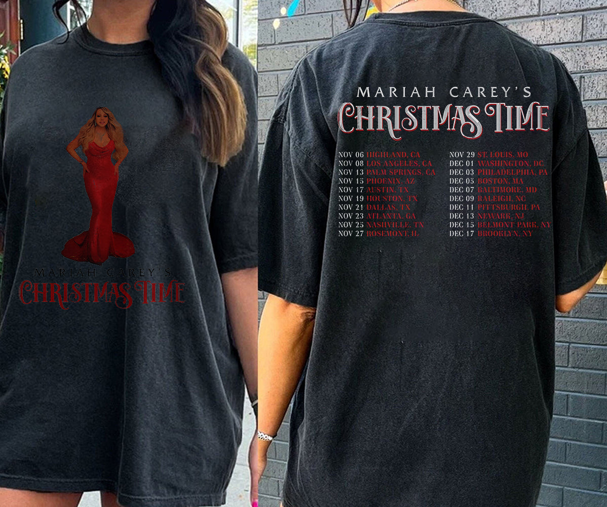 Mariah Carey Christmas Tour 2024 Shirt, Mariah Carey Fan Shirt, Mariah Carey 2024 Concert Shirt, Mariah Carey Christmas Tee