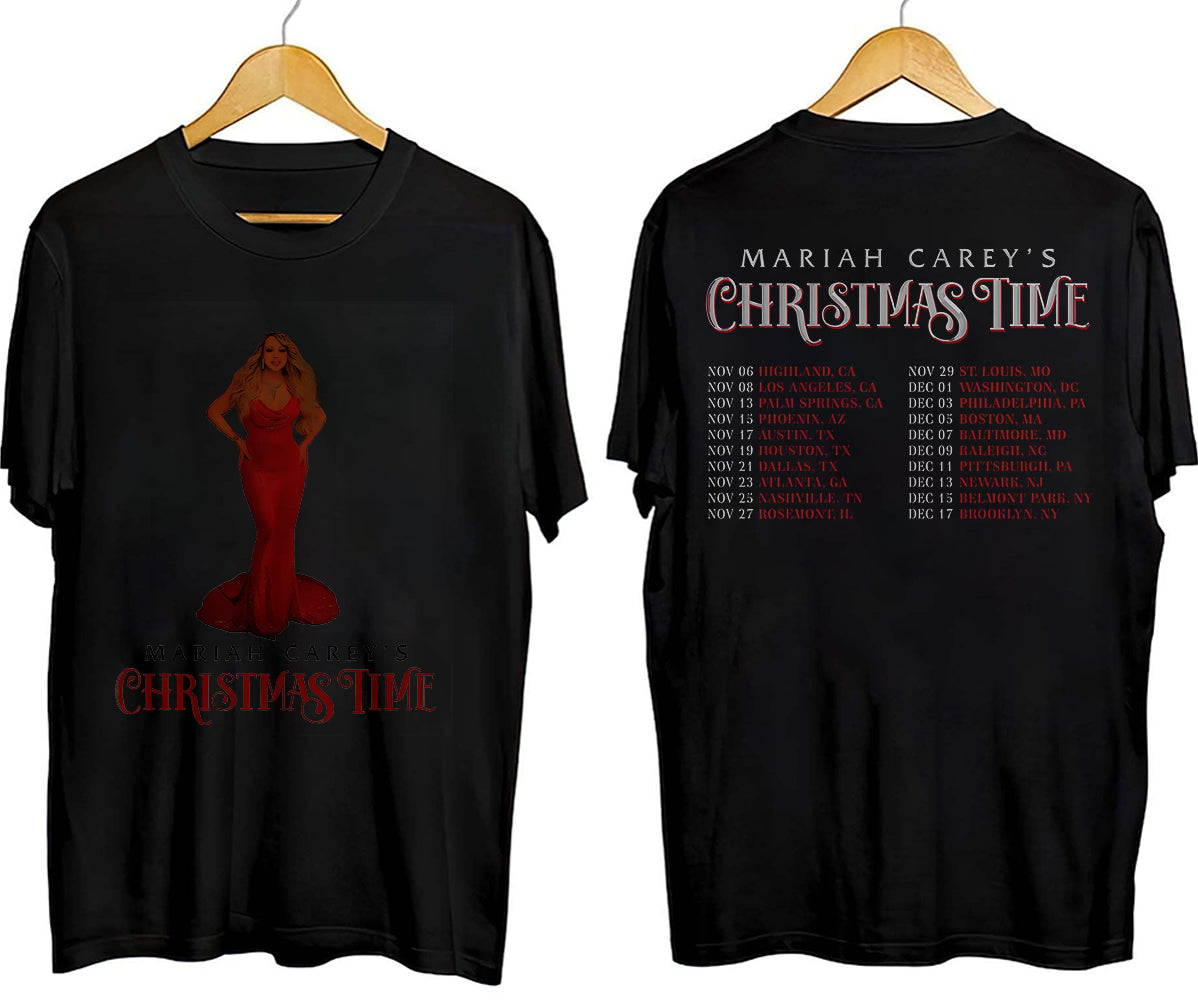 Mariah Carey Christmas Tour 2024 Shirt, Mariah Carey Fan Shirt, Mariah Carey 2024 Concert Shirt, Mariah Carey Christmas Tee