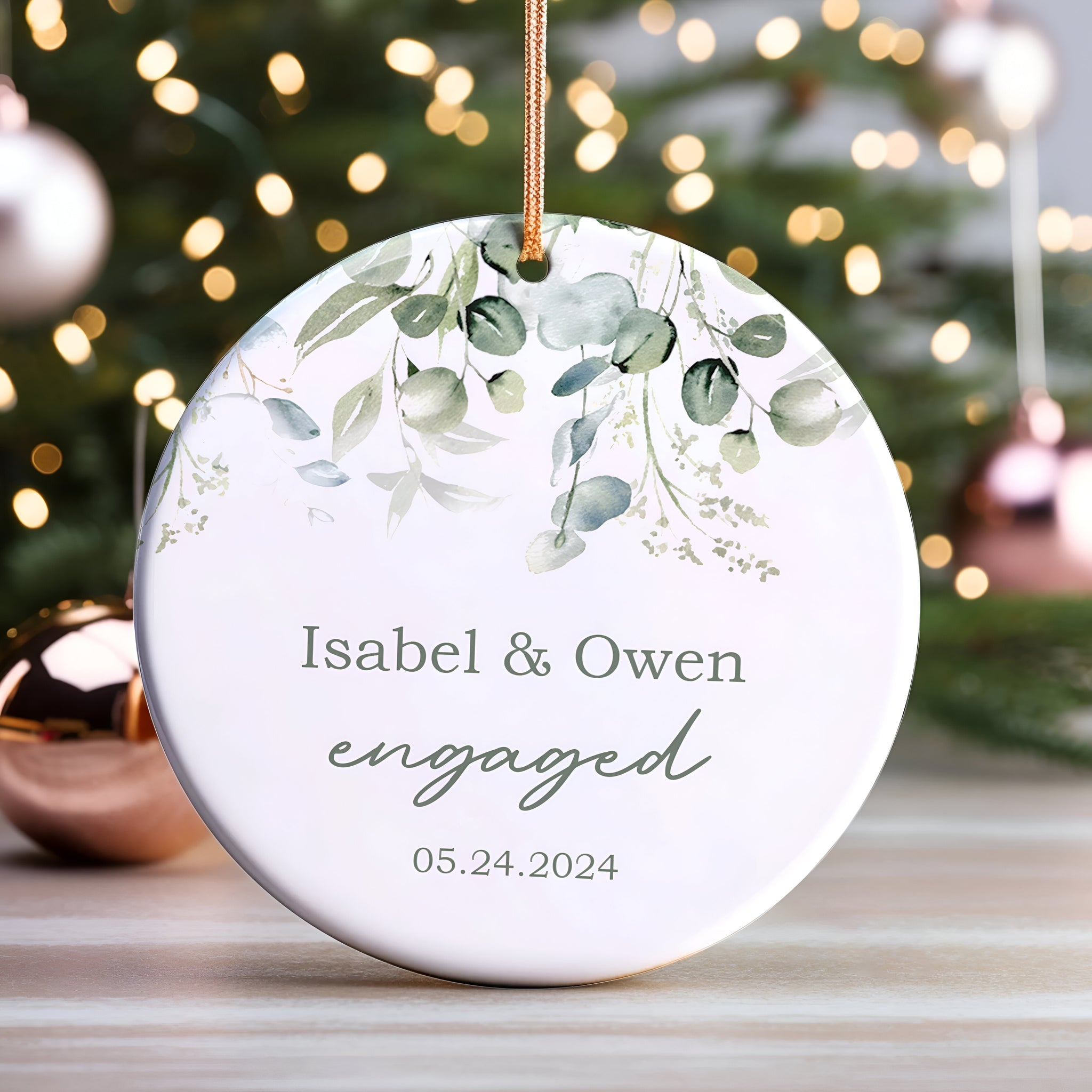 Married Ceramic Ornament 2024 Gift, Newlywed Gift, Mr & Mrs Christmas Ornament, Personalized Mr Mrs Wedding Ornament CX05-41 ORN2509
