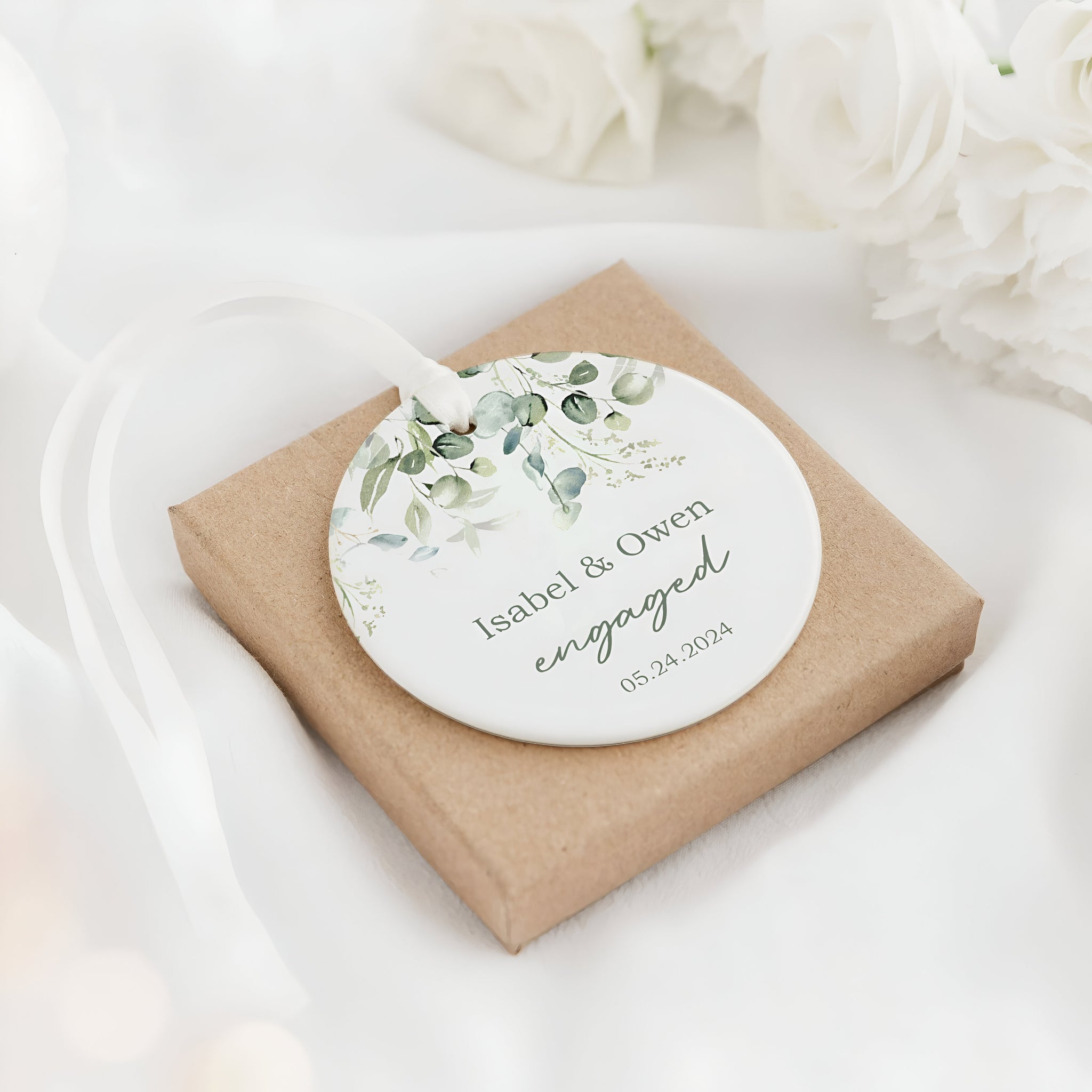 Married Ceramic Ornament 2024 Gift, Newlywed Gift, Mr & Mrs Christmas Ornament, Personalized Mr Mrs Wedding Ornament CX05-41 ORN2509