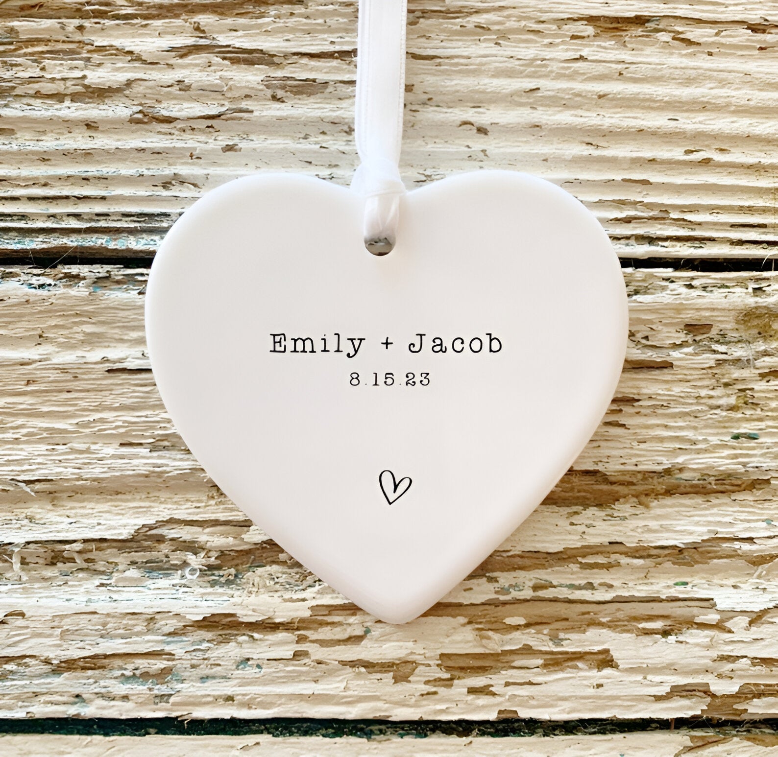 Married Ornament Wedding Gift Wedding Date ornament Calendar Anniversary Gift Our First Christmas Newlywed Gift Engagement Gift ORN0110