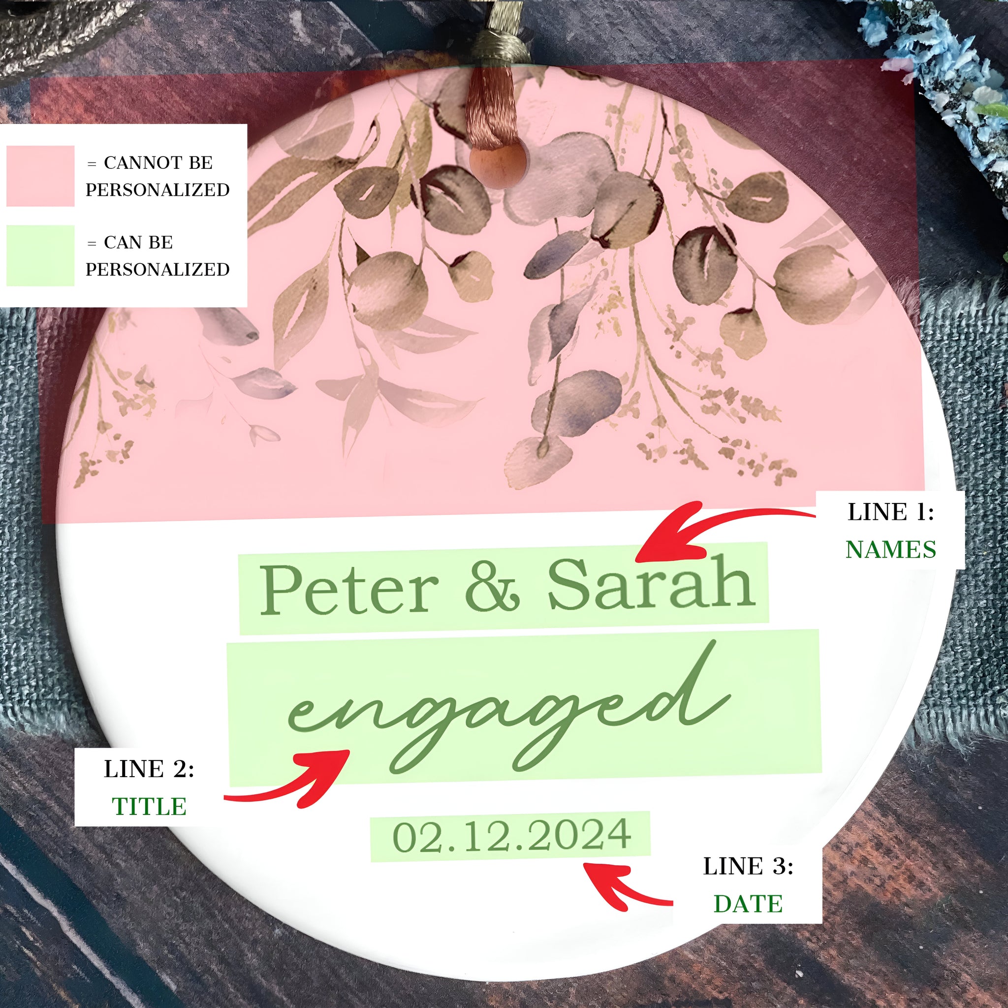 Married Ceramic Ornament 2024 Gift, Newlywed Gift, Mr & Mrs Christmas Ornament, Personalized Mr Mrs Wedding Ornament CX05-41 ORN2509