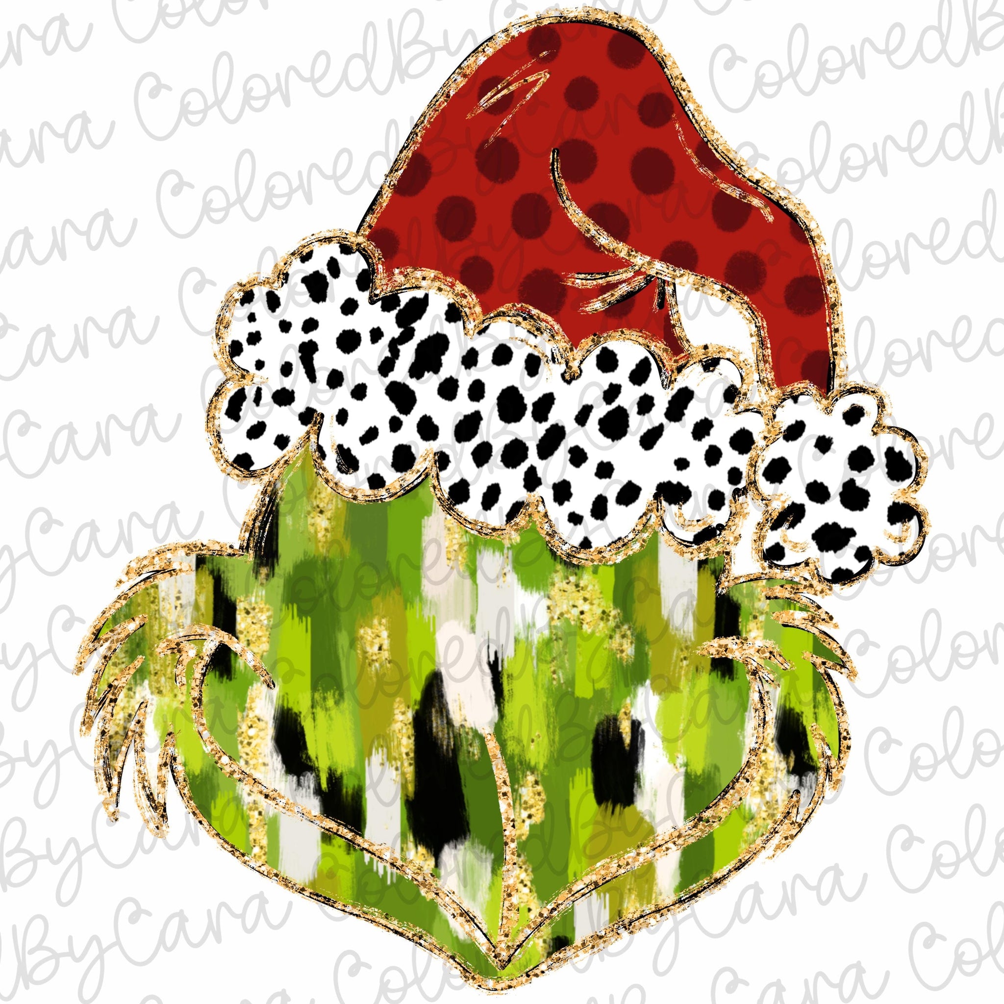 Mean one Coquette glitter png brushstroke green guy design dtf Christmas girls winter png kids santa design bow brushstroke SCU