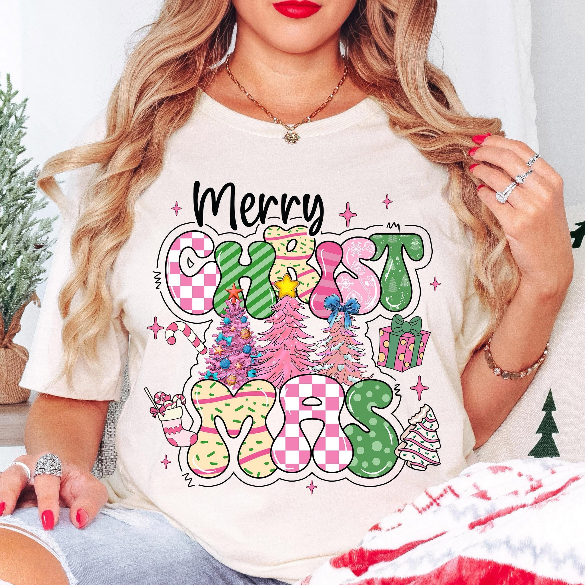 Merry Christmas Png, Pink Christmas Png, Christmas Tree Png, Christmas Coquette Png, Doodle Letters, Tis the Season Png,Candy Cane Hot Cocoa SCU