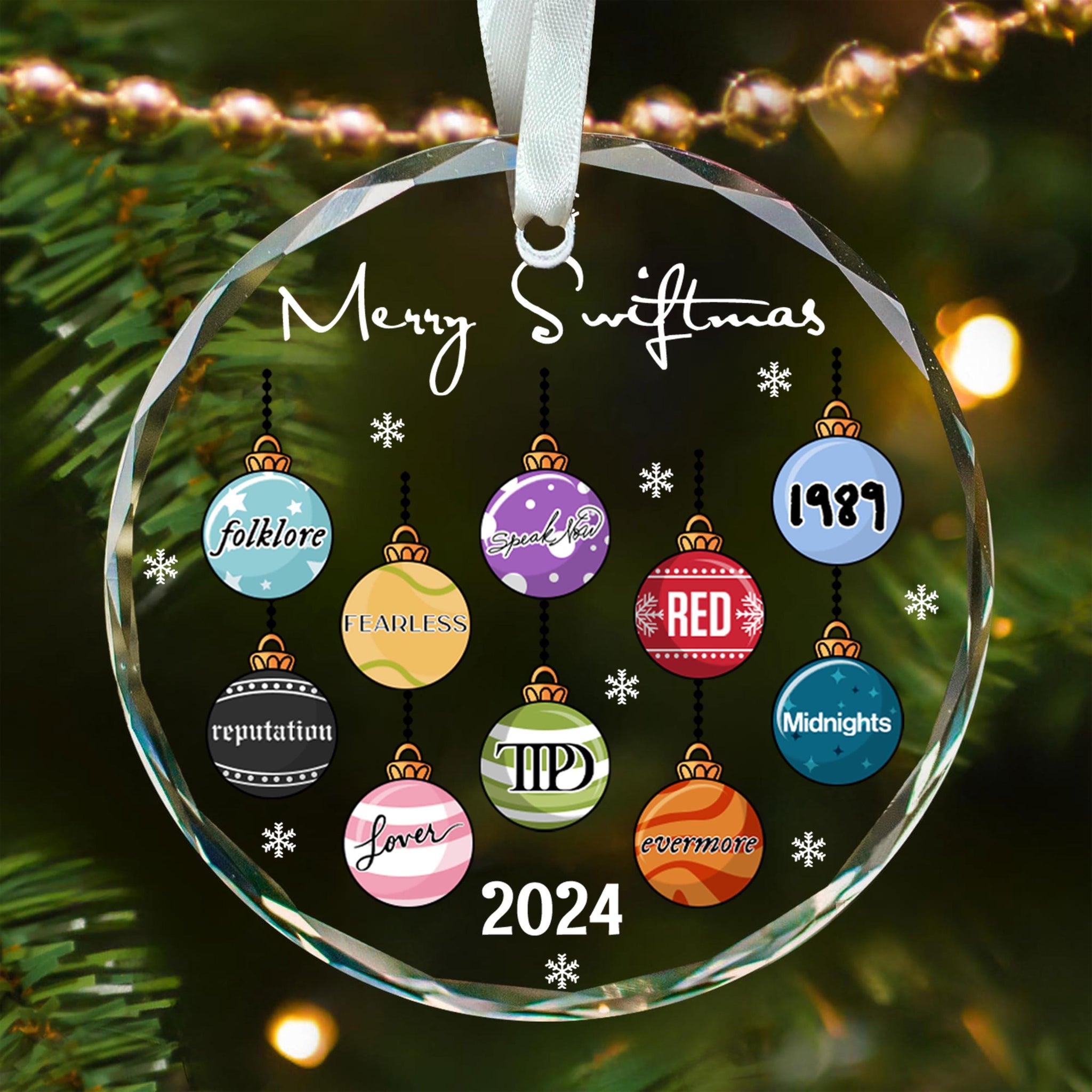 Merry Swiftmas Ornament, Christmas Swiftie Ornament, Swiftie Christmas Ornament, Eras Tour Ornament, Christmas Decoration O2610H
