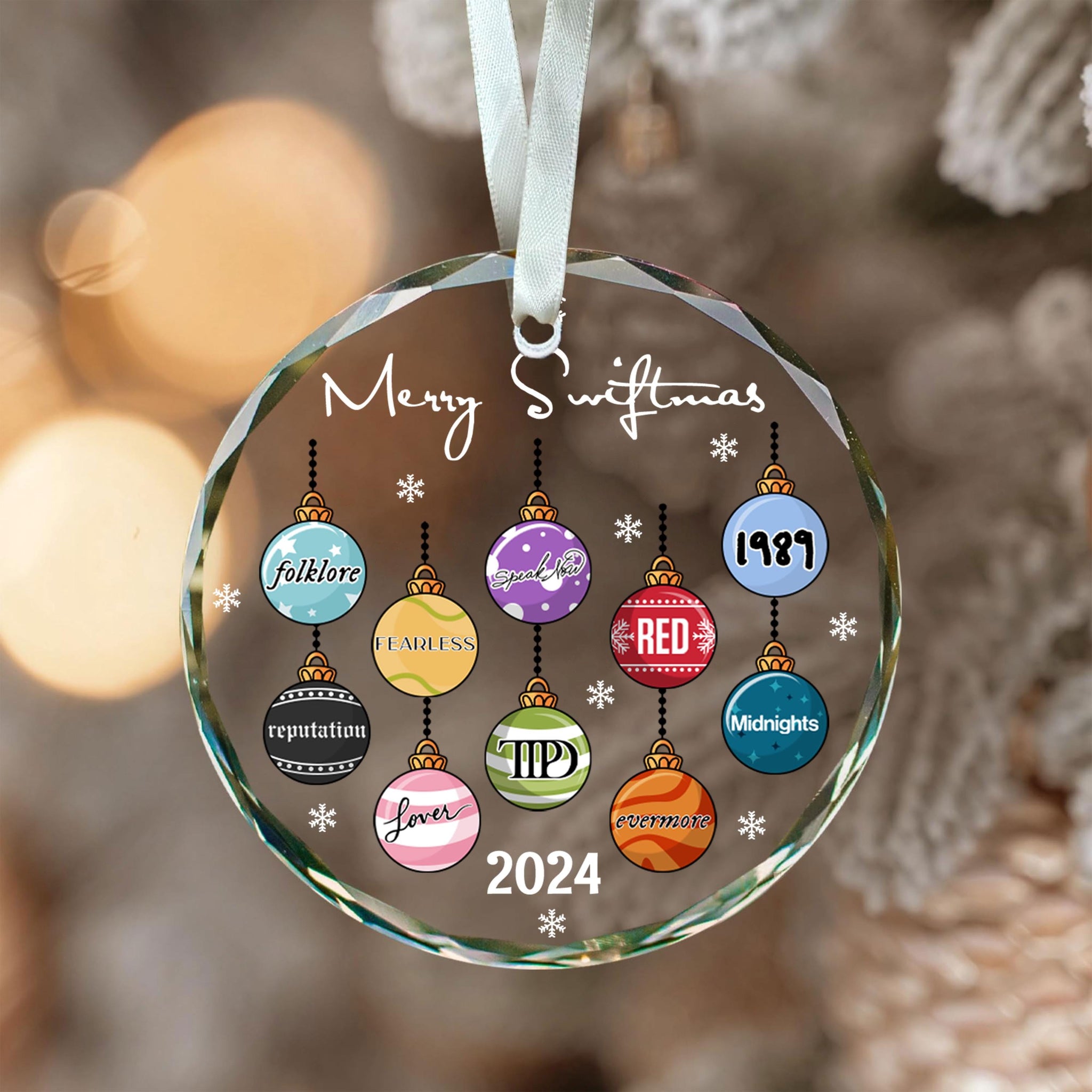 Merry Swiftmas Ornament, Christmas Swiftie Ornament, Swiftie Christmas Ornament, Eras Tour Ornament, Christmas Decoration O2610H