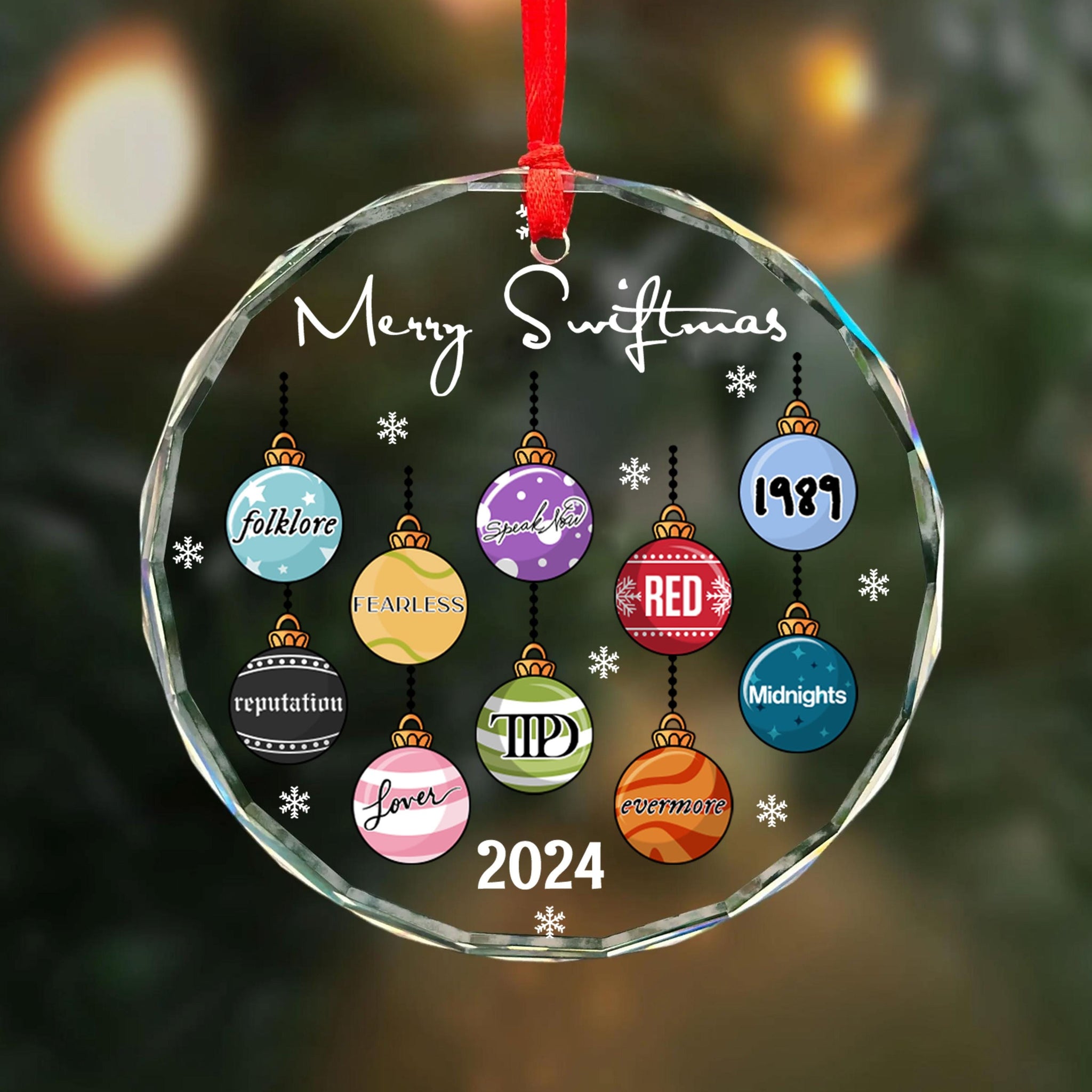 Merry Swiftmas Ornament, Christmas Swiftie Ornament, Swiftie Christmas Ornament, Eras Tour Ornament, Christmas Decoration O2610H