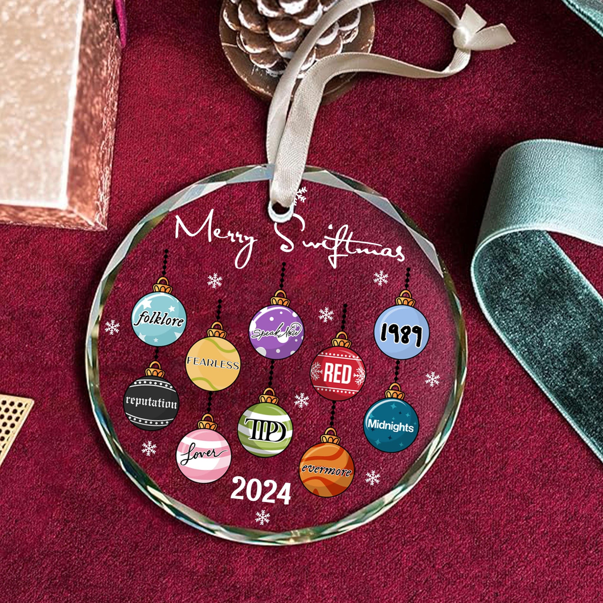 Merry Swiftmas Ornament, Christmas Swiftie Ornament, Swiftie Christmas Ornament, Eras Tour Ornament, Christmas Decoration O2610H