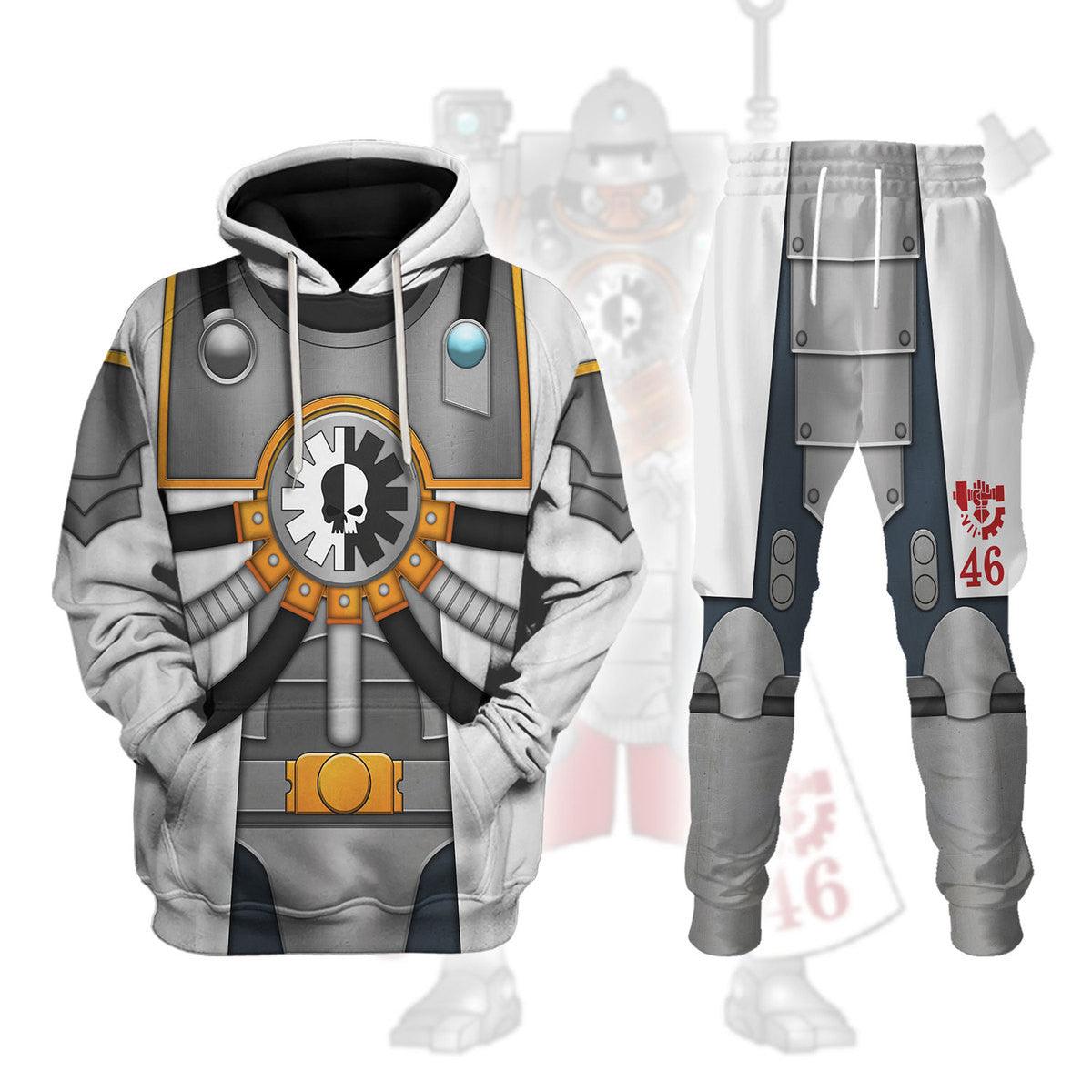 Metalica Warhammer Costume Hoodie Jogger,Metalica Marines Cosplay 3D Hoodie Pants, Warhammer 3D Tracksuit 