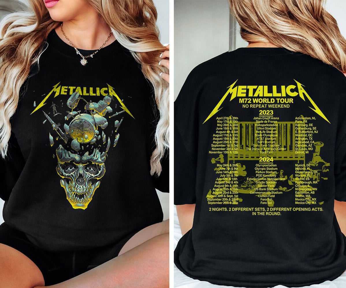 Metallica Metal Band M72 Tour 2024 T-Shirt, Metallica T-Shirt, Metallica Band Fan Gift Shirt, 72 Seasons Tour Shirt, Metallica Tour Shirt MS24