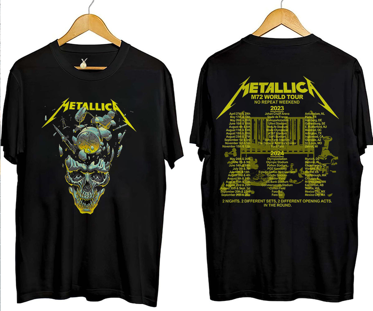 Metallica Metal Band M72 Tour 2024 T-Shirt, Metallica T-Shirt, Metallica Band Fan Gift Shirt, 72 Seasons Tour Shirt, Metallica Tour Shirt