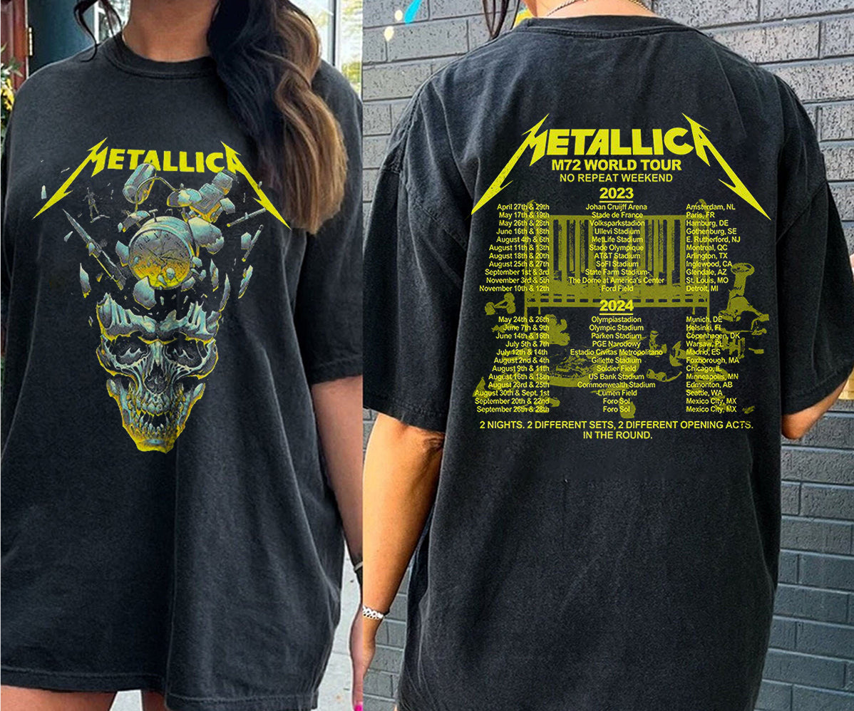 Metallica Metal Band M72 Tour 2024 T-Shirt, Metallica T-Shirt, Metallica Band Fan Gift Shirt, 72 Seasons Tour Shirt, Metallica Tour Shirt
