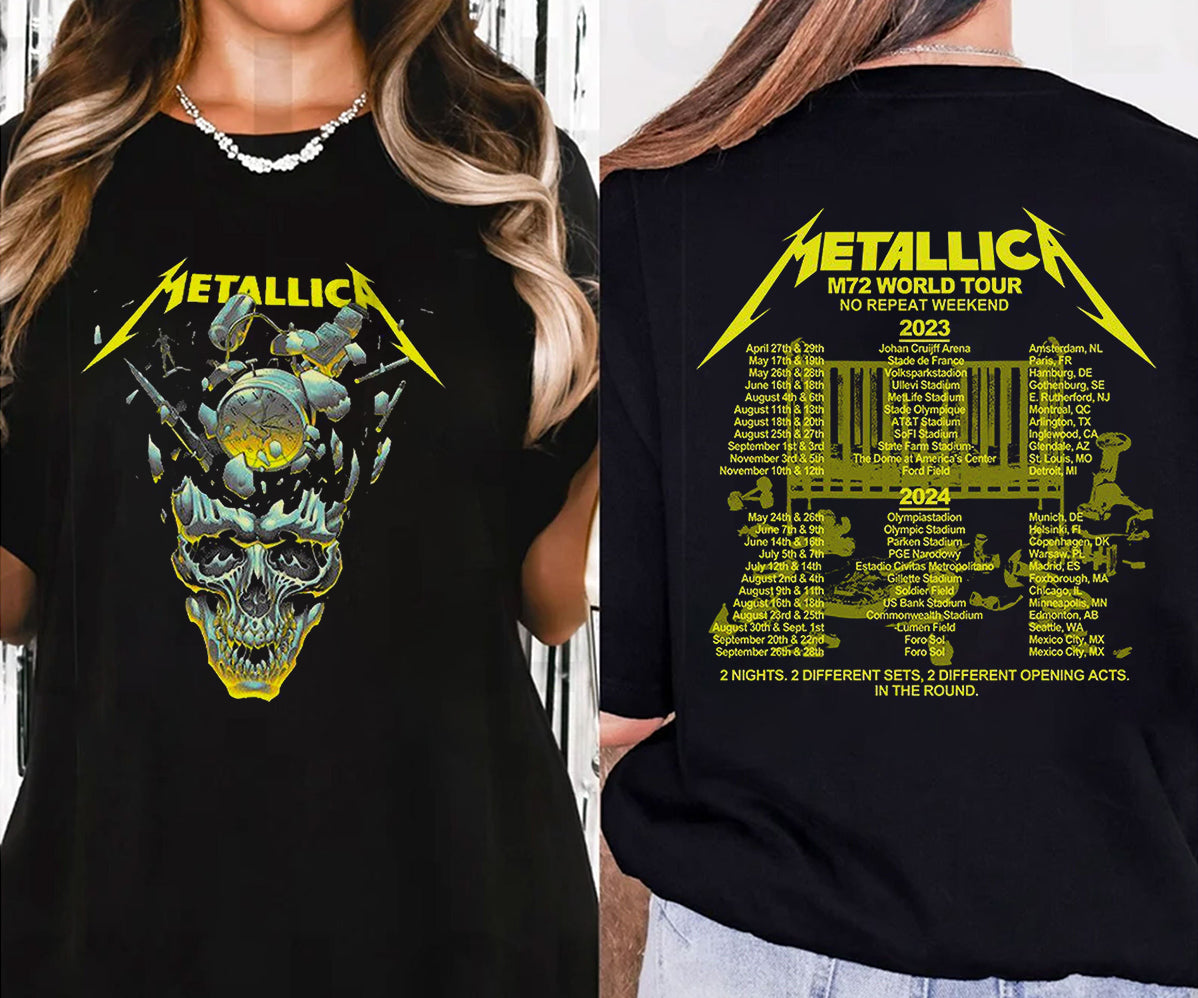 Metallica Metal Band M72 Tour 2024 T-Shirt, Metallica T-Shirt, Metallica Band Fan Gift Shirt, 72 Seasons Tour Shirt, Metallica Tour Shirt MS24