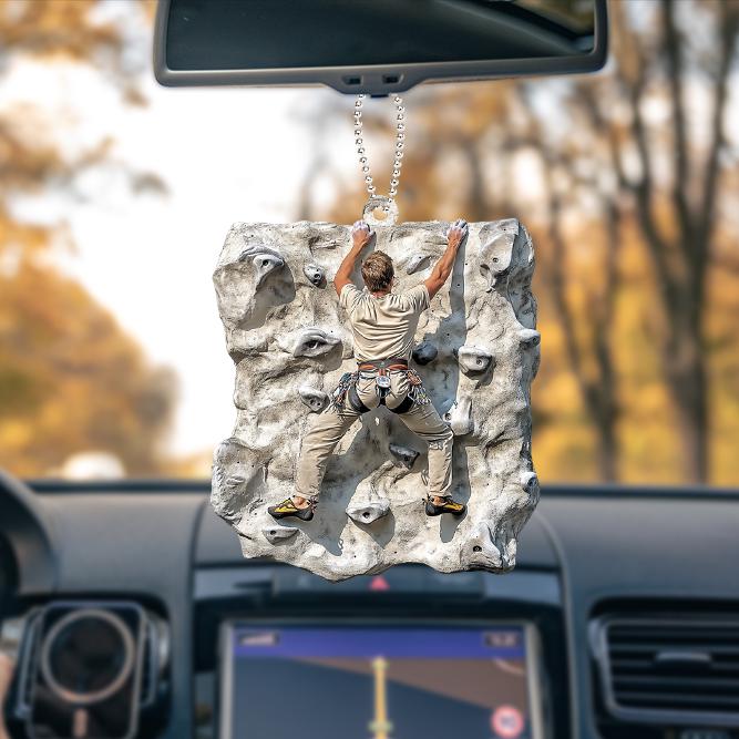 Mountain Climbing Flat Christmas Ornament, Rock Climbing Ornament, Climber Ornament Gift, Bouldering Ornament Holiday Decor HAOR0611