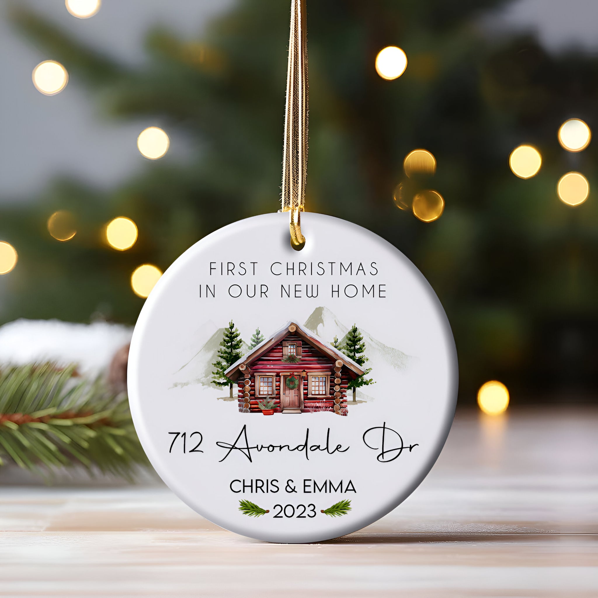 New Home First Christmas - Personalized Ornament - Christmas Gift ORN0110