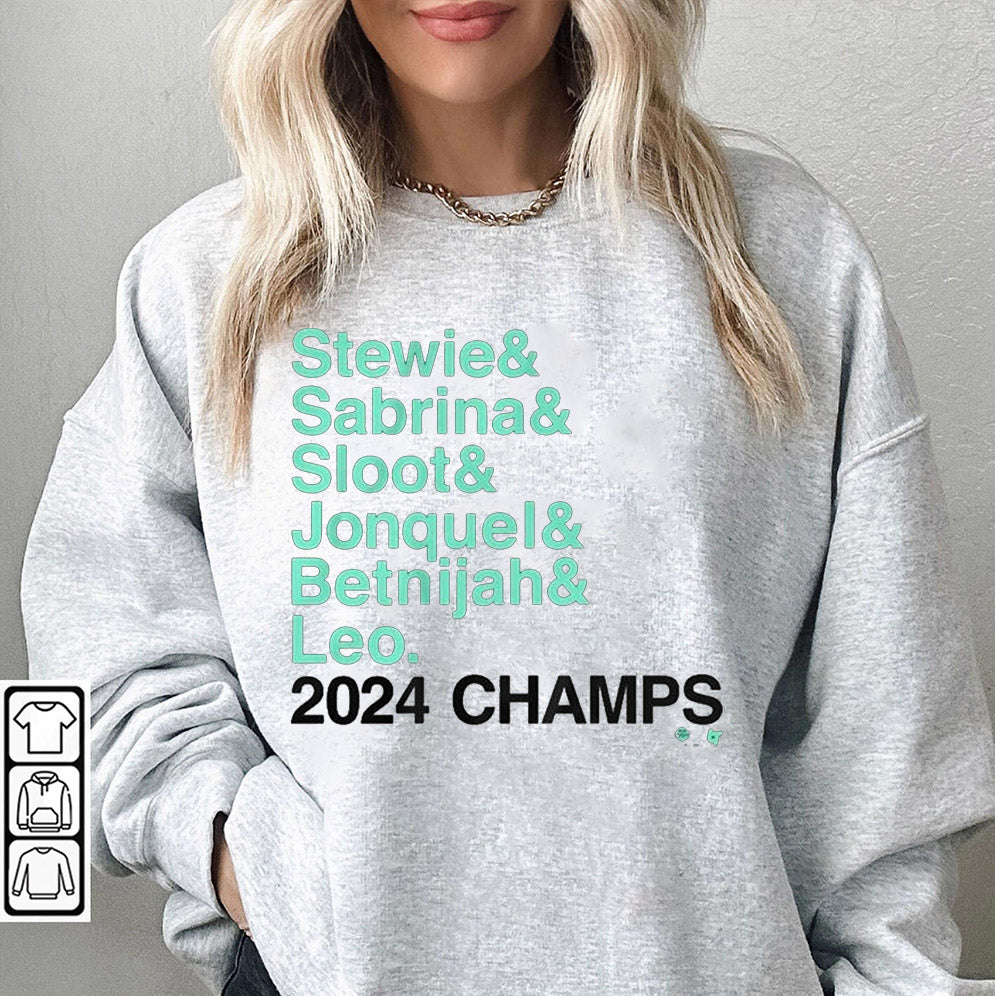 New York Basketball Stewie Sabrina Sloot Jonquel Betnijah Leo 2024 Champs Shirt, Sweatshirt, Hoodie