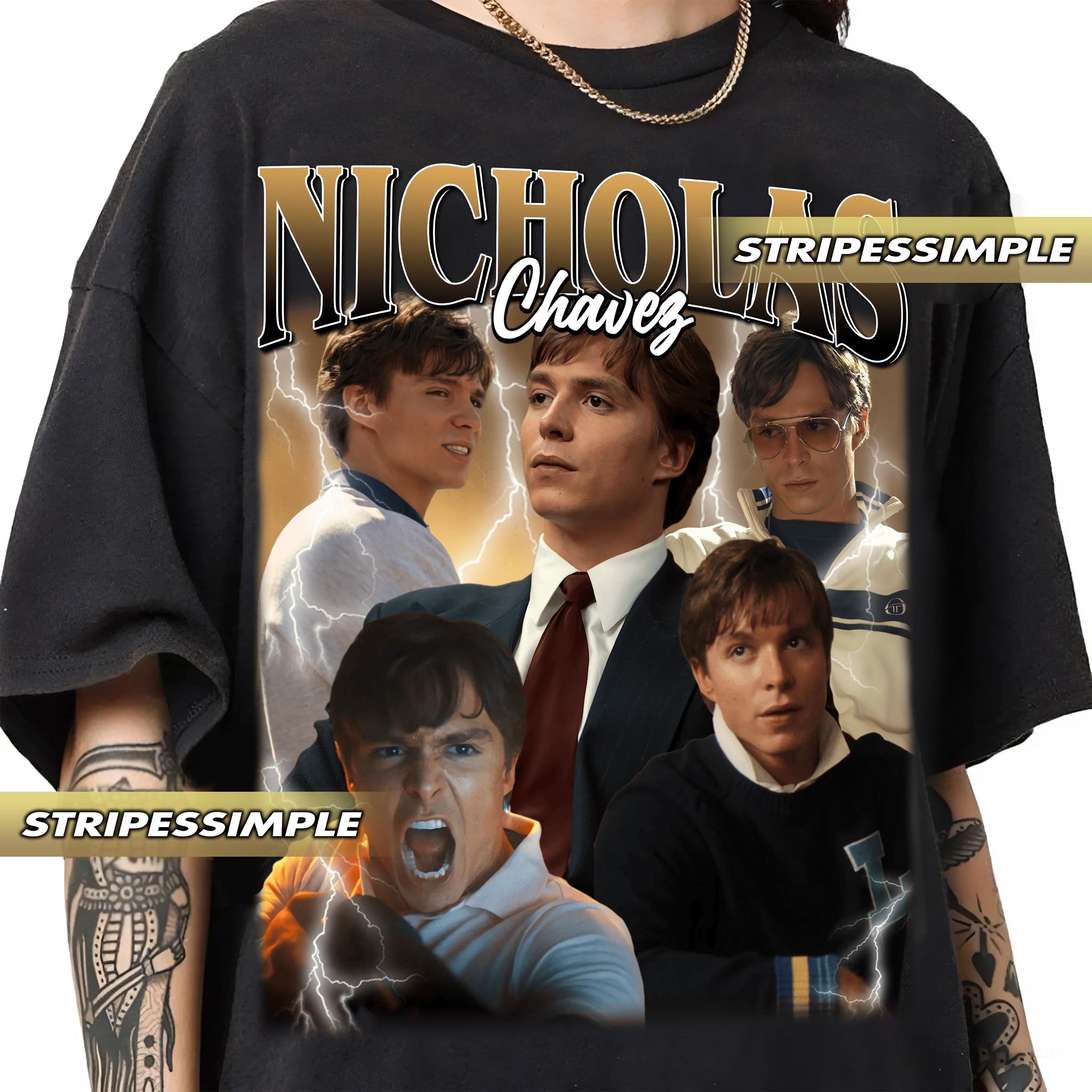 nicholas chavez retro vintage 90s tyle raptee shirt TMC