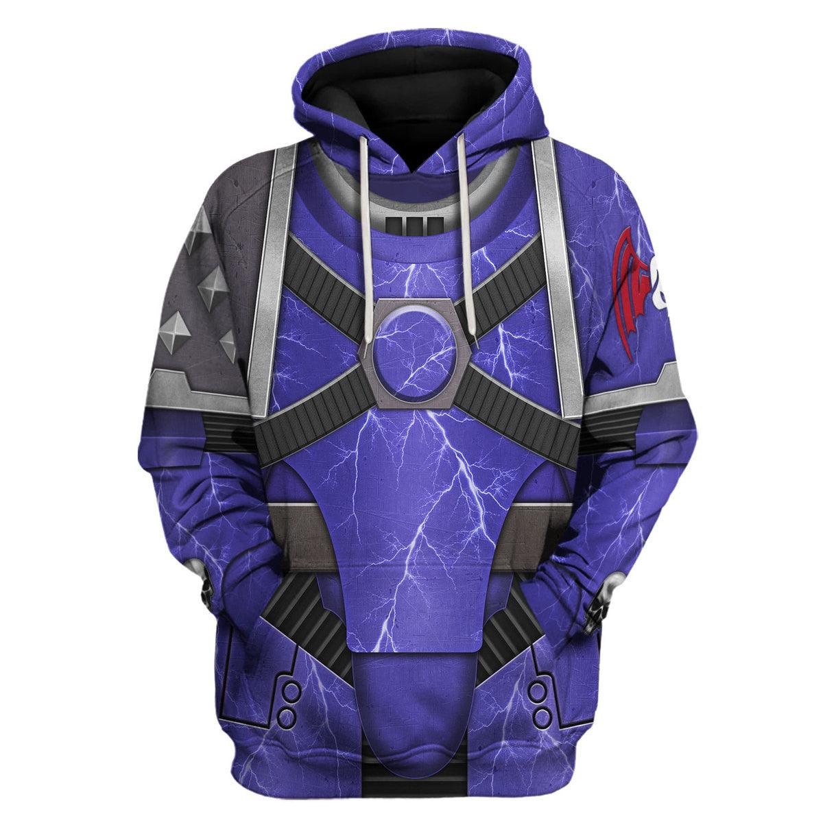 Night Lords Pre-Heresy Legion Colour Scheme Warhammer Costume Hoodie Jogger,Night Lords Pre-Heresy Legion Colour Scheme Marines Cosplay 3D Hoodie Pants, Warhammer 3D Tracksuit 