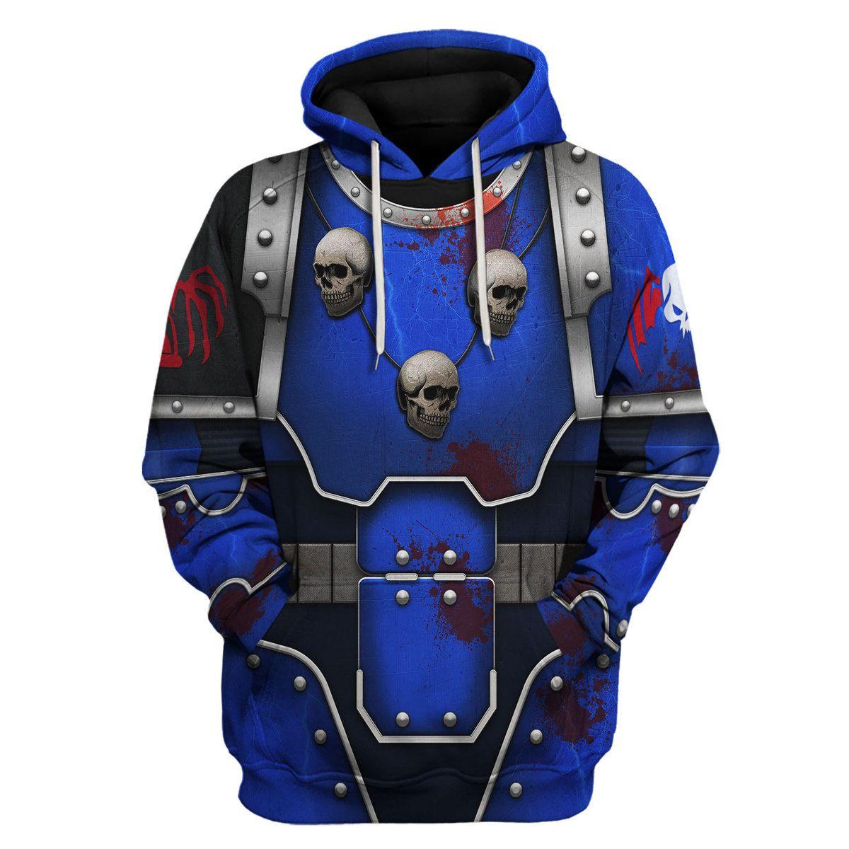 Night Lords Warhammer Costume Hoodie Jogger, Night Lords Marines Cosplay 3D Hoodie Pants, Warhammer 3D Tracksuit , TQT5