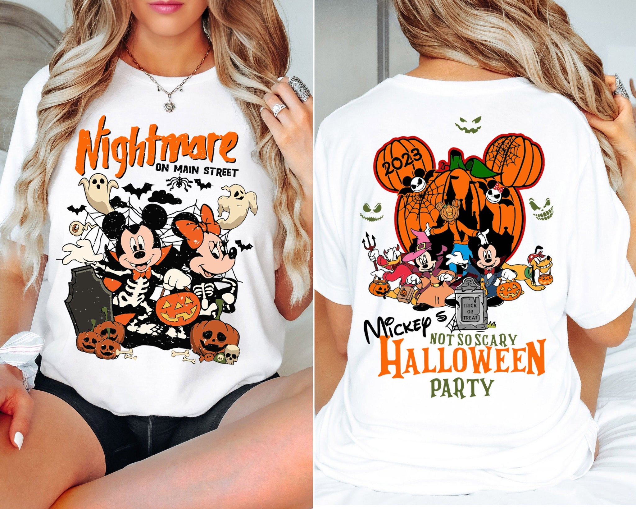Nightmare On main Street Shirt, Mickey's Not So Scary Halloween Party T-Shirt, Mickey  And Co Halloween Trip Sweatshirt, Halloween Squad Tee HW2607 11