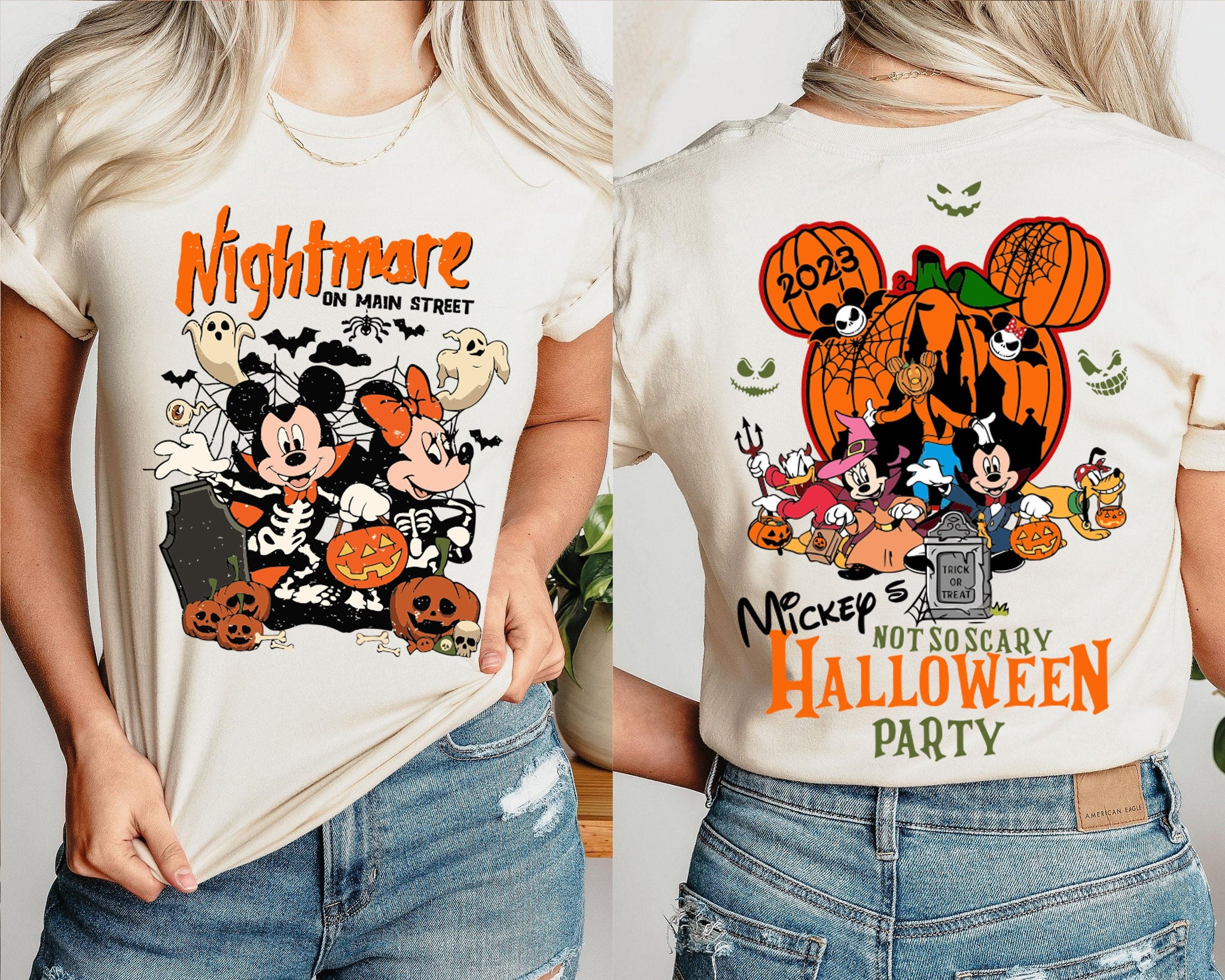 Nightmare On main Street Shirt, Mickey's Not So Scary Halloween Party T-Shirt, Mickey  And Co Halloween Trip Sweatshirt, Halloween Squad Tee HW2607 11