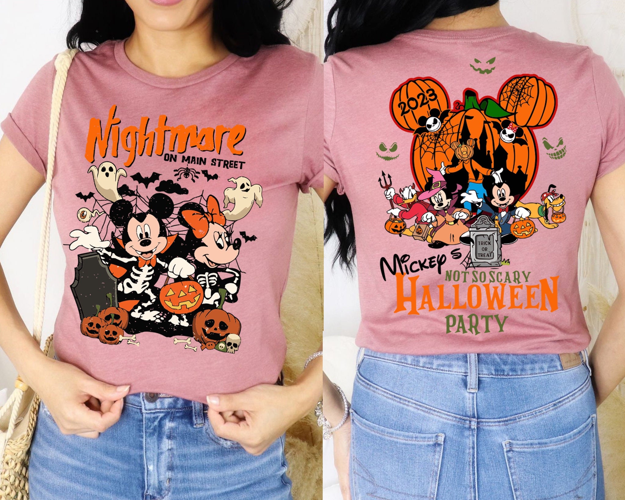 Nightmare On main Street Shirt, Mickey's Not So Scary Halloween Party T-Shirt, Mickey  And Co Halloween Trip Sweatshirt, Halloween Squad Tee HW2607 11