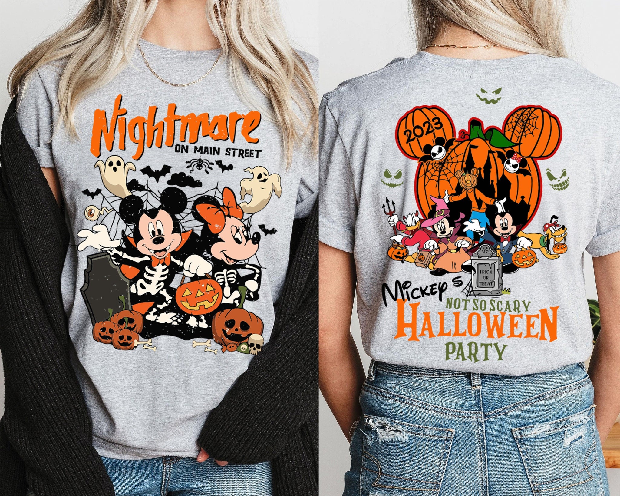 Nightmare On main Street Shirt, Mickey's Not So Scary Halloween Party T-Shirt, Mickey  And Co Halloween Trip Sweatshirt, Halloween Squad Tee HW2607 11