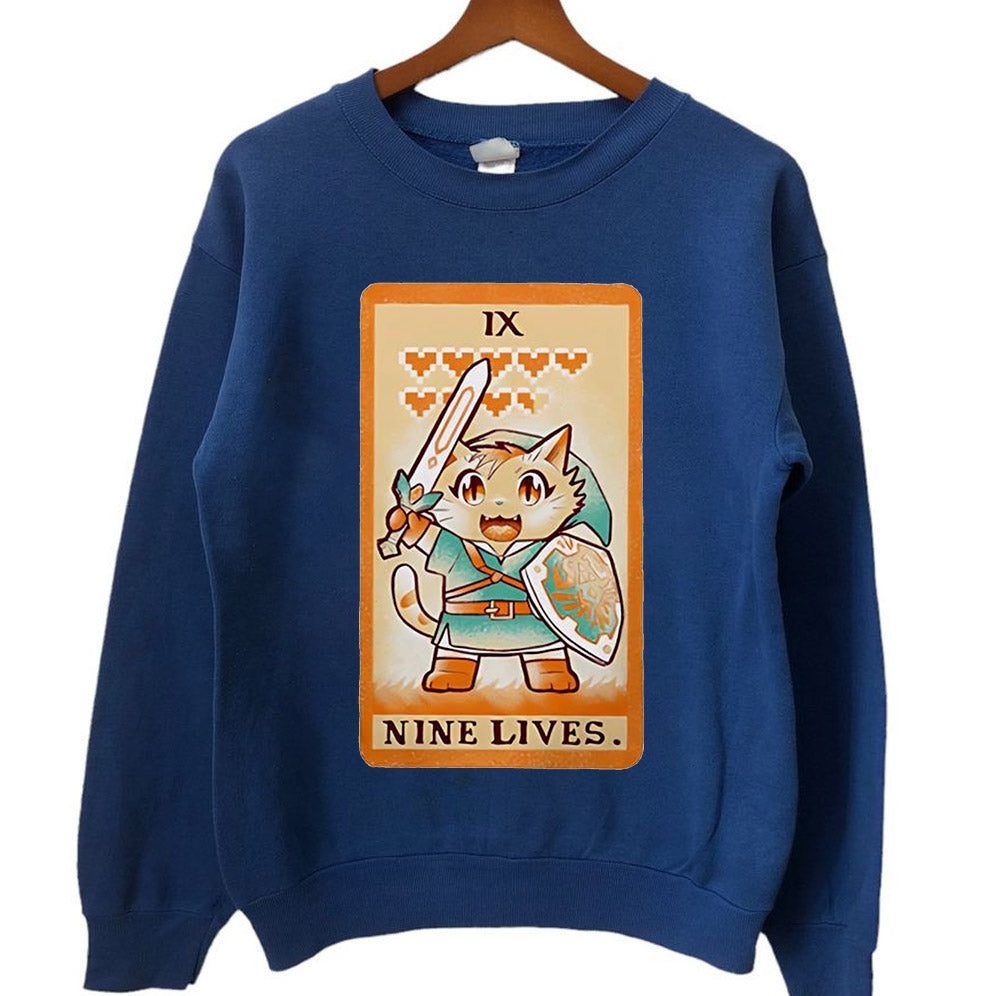 Nine lives Tarot cat Link The Legend of Zelda T-shirts, Sweatshirt, Hoodie