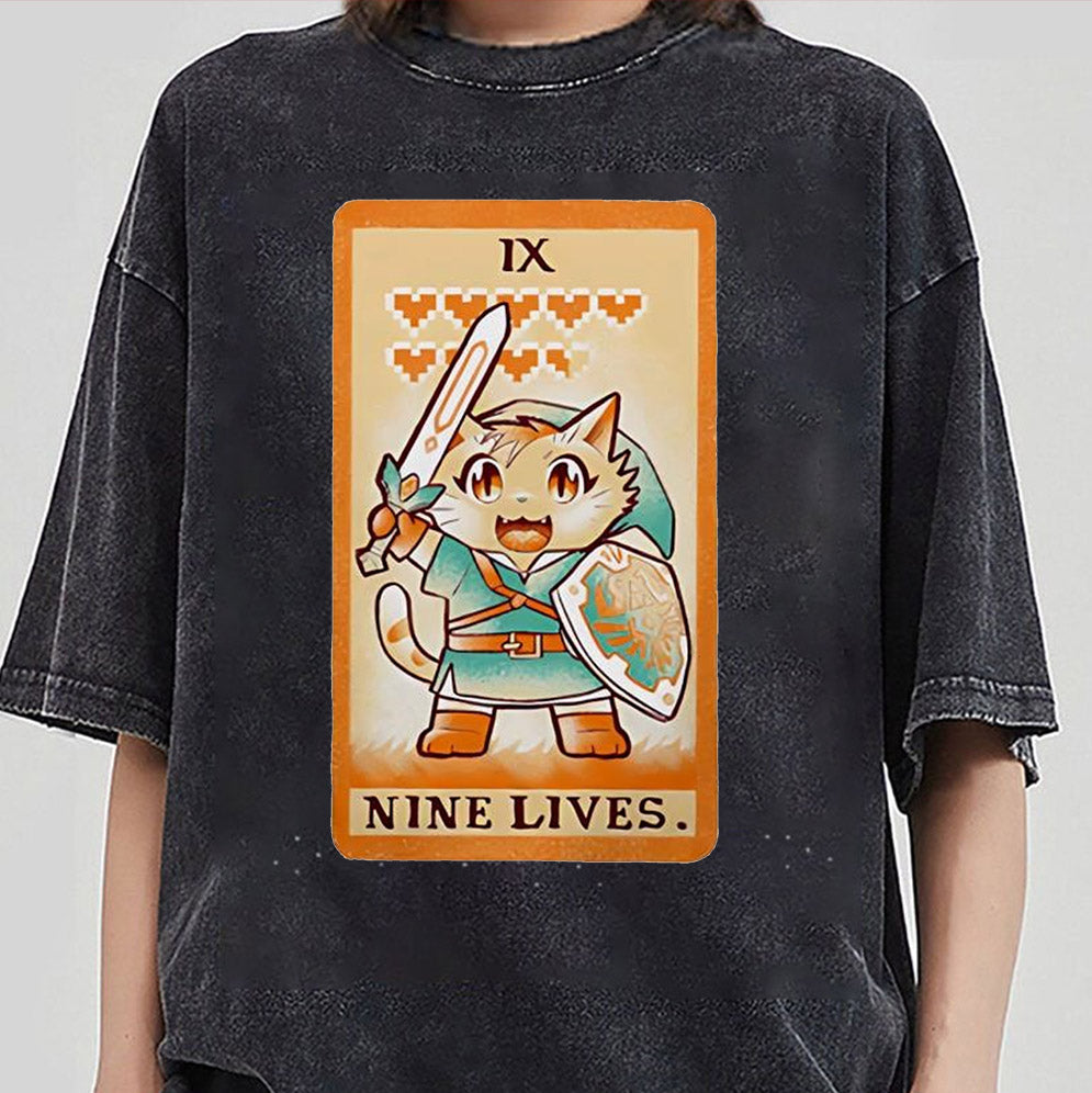 Nine lives Tarot cat Link The Legend of Zelda T-shirts, Sweatshirt, Hoodie