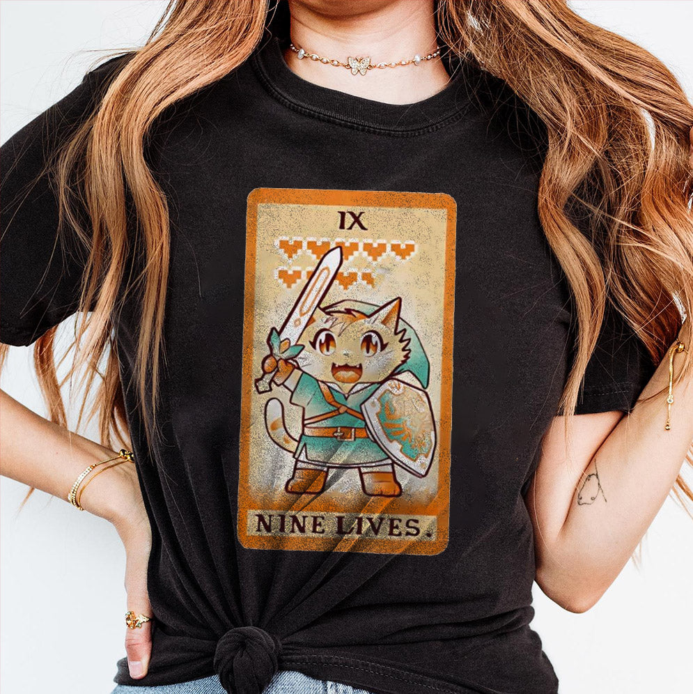 Nine lives Tarot cat Link The Legend of Zelda T-shirts, Sweatshirt, Hoodie