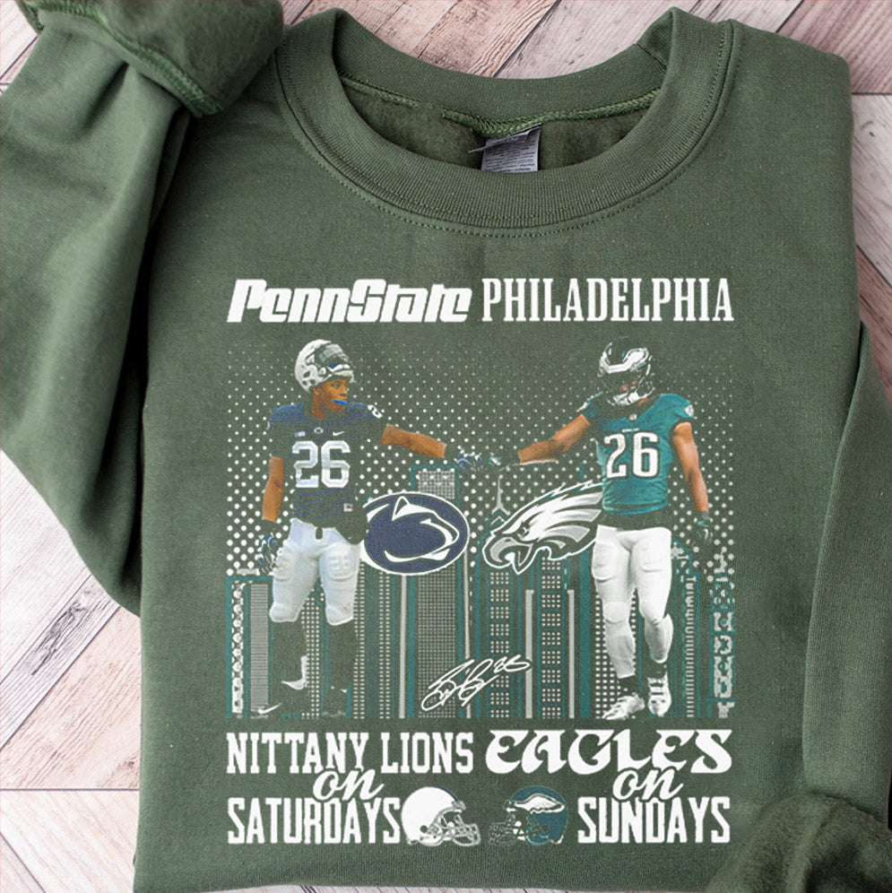 Nittany Lions On Saturday Eagles On Sundays Shirt, Sweatshirt, Hoodie And Tank Top