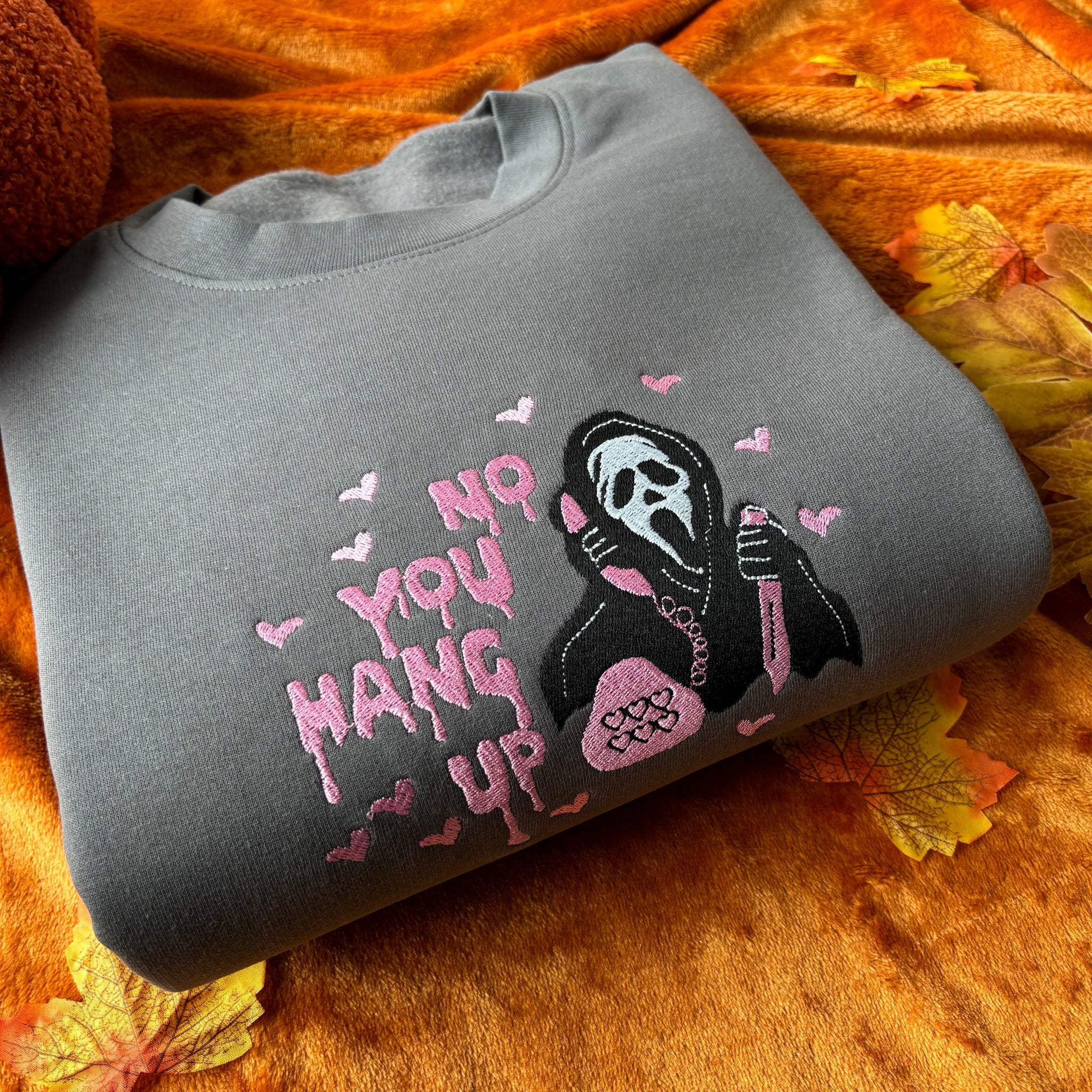 NO YOU HANG UP EMBROIDERED SWEATSHIRT EMHA2808