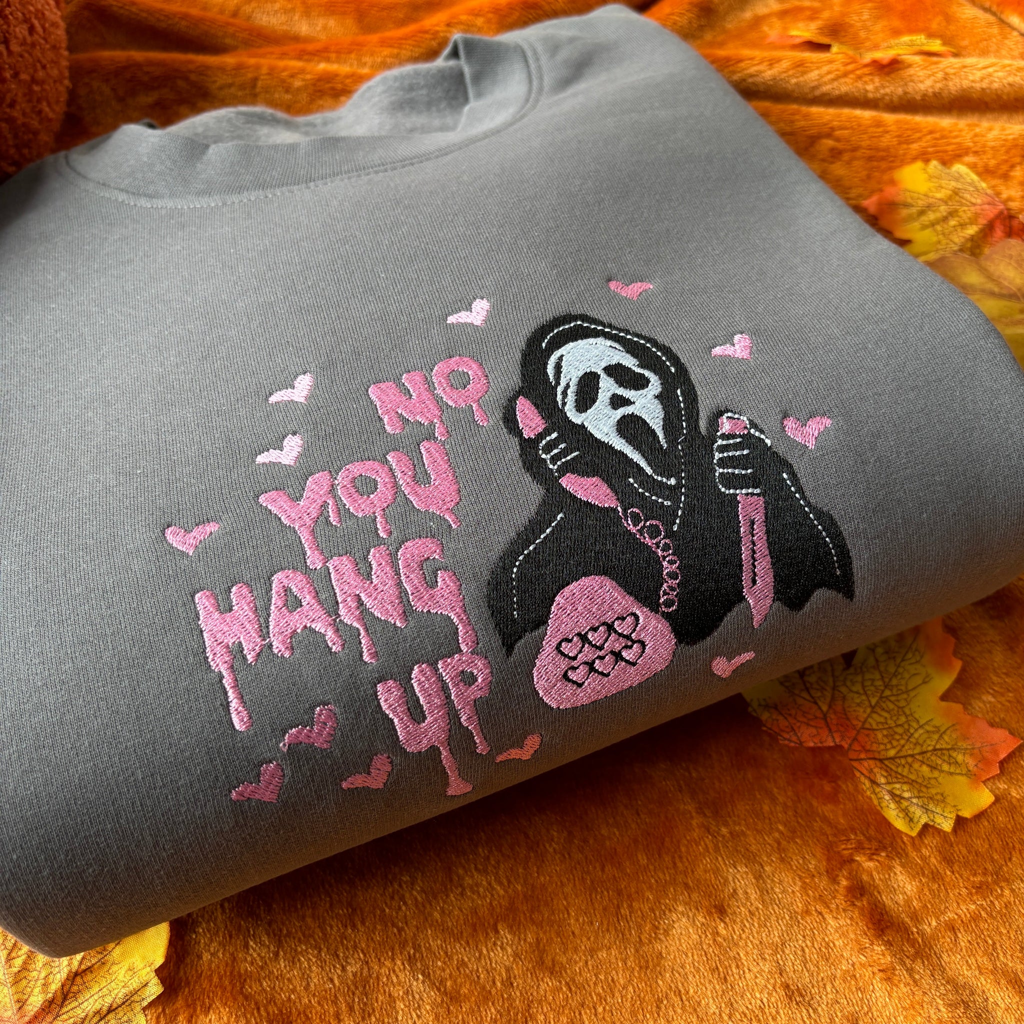 NO YOU HANG UP EMBROIDERED SWEATSHIRT EMHA2808