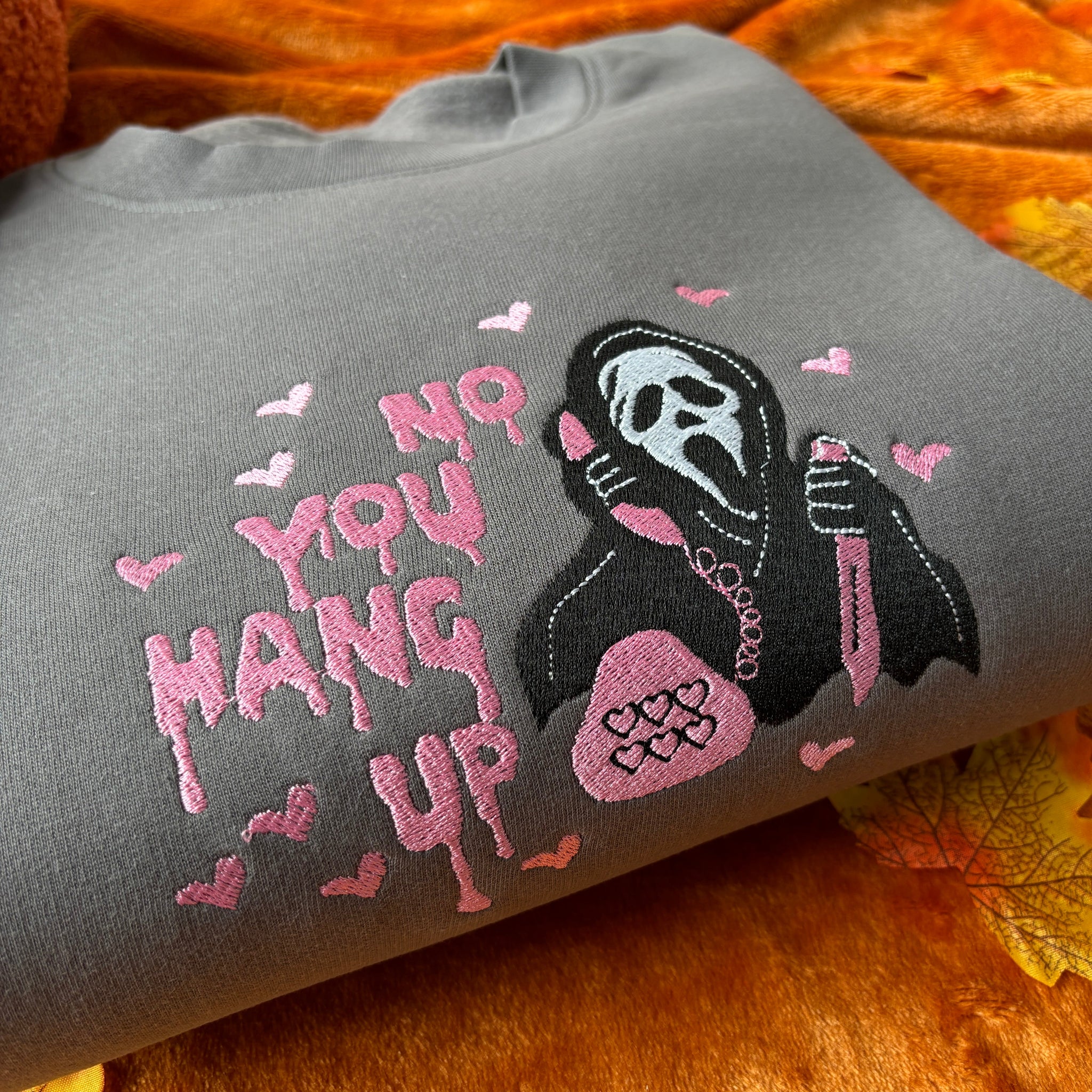 NO YOU HANG UP EMBROIDERED SWEATSHIRT EMHA2808