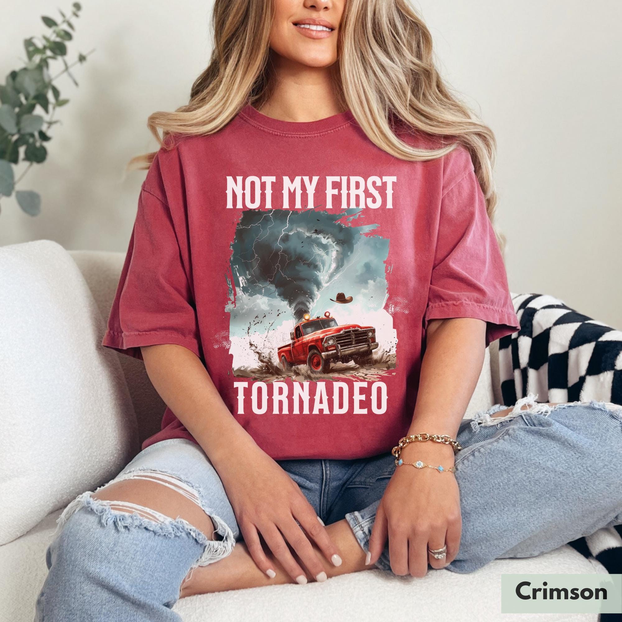 Not My First Tornadeo Shirt Tornado Shirt Storm Chaser Shirt Oklahoma Shirt Gift for Cowboy Shirt Western Shirt Gift for Weather Lover TD3007 03