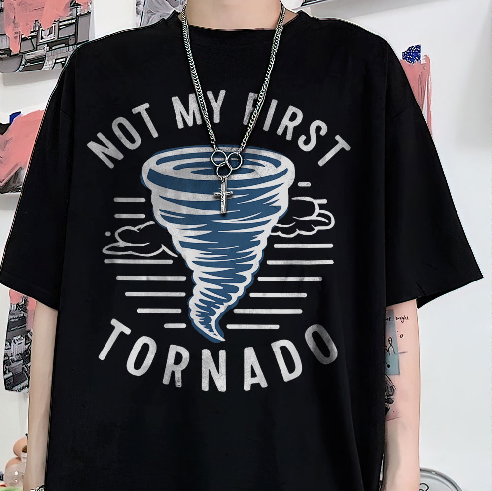 2 matNot My First Tornado While Storm Twister Hurricane Weather T-Shirt, Glen Powell Tshirt, Powell Sweatshirt V4, Twisters With Glen Powell Retro Movie Poster Vintage Unisex Shirt, Trendy Shirt