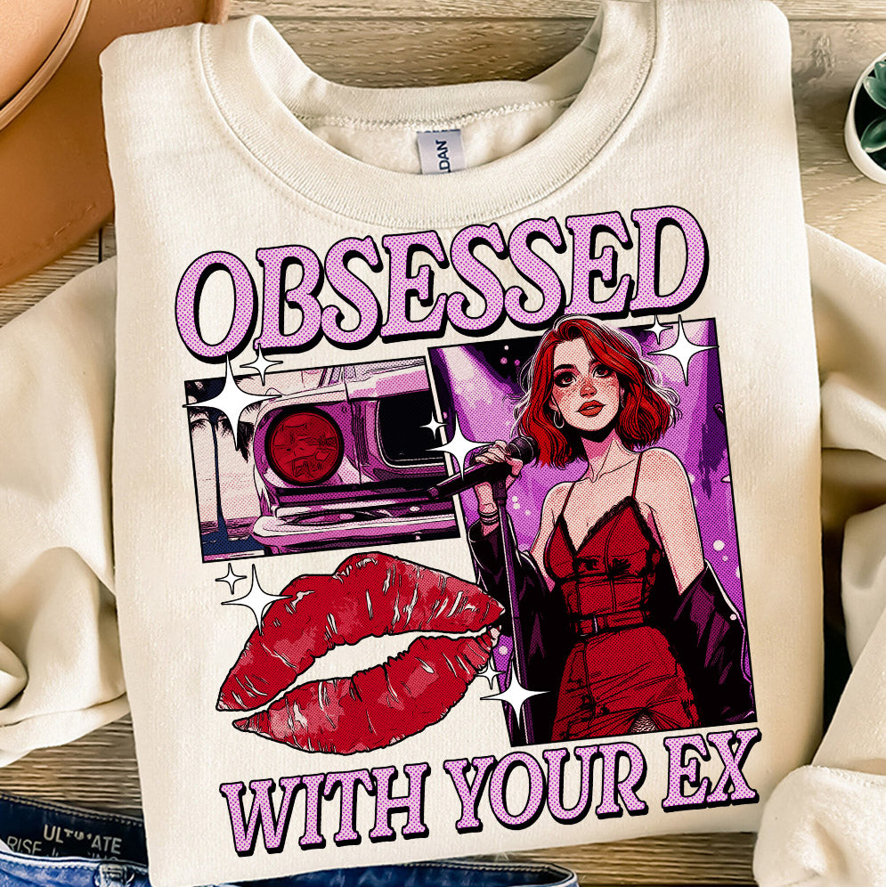 Obsessed Shirt, Retro Girl Aesthetic, I'm So Obsessed With Ur Ex, Music Lover Song Lyrics