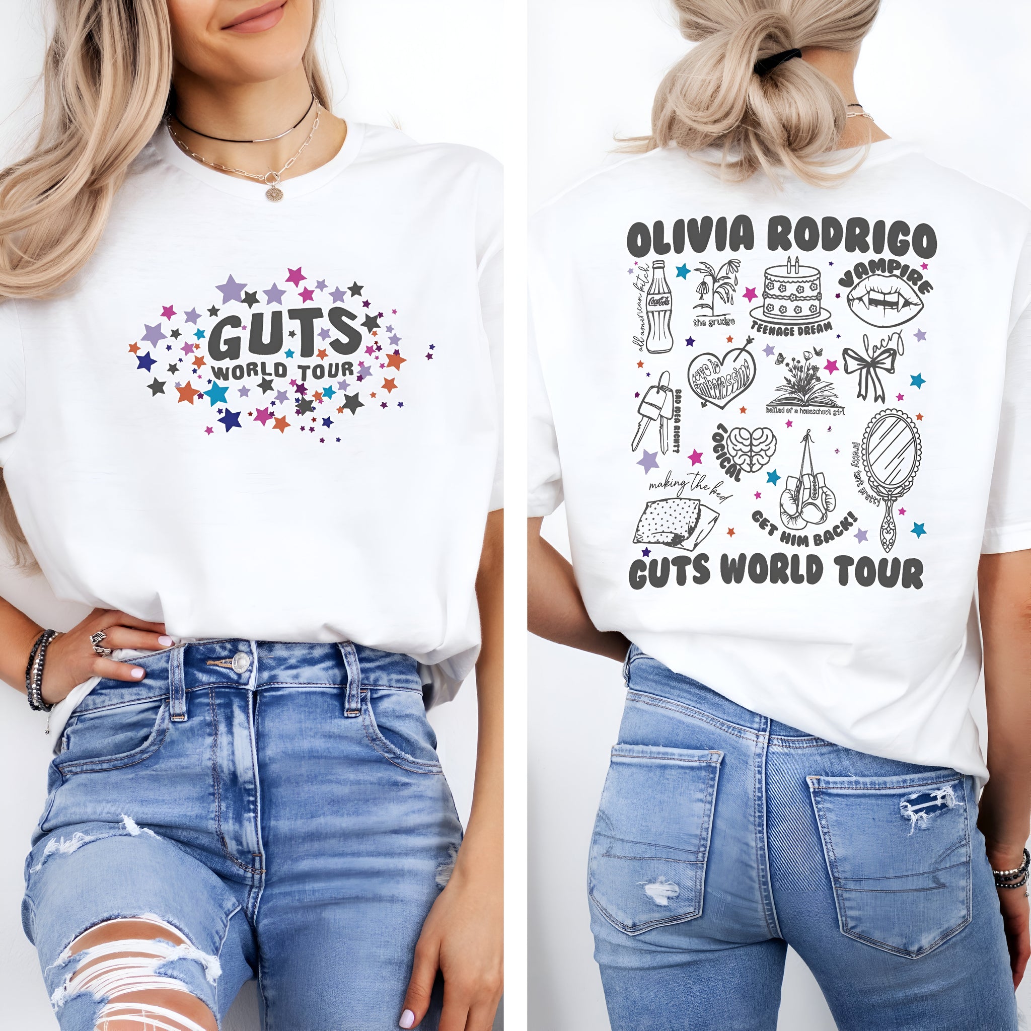 Olivia Rodrigo Guts World Tour Shirt, Guts Tour 2024 Shirt, Concert Shirt, Olivia Rodrigo Fans Shirt, Olivia Guts Merch, Music Concert Shirt MS1807 01