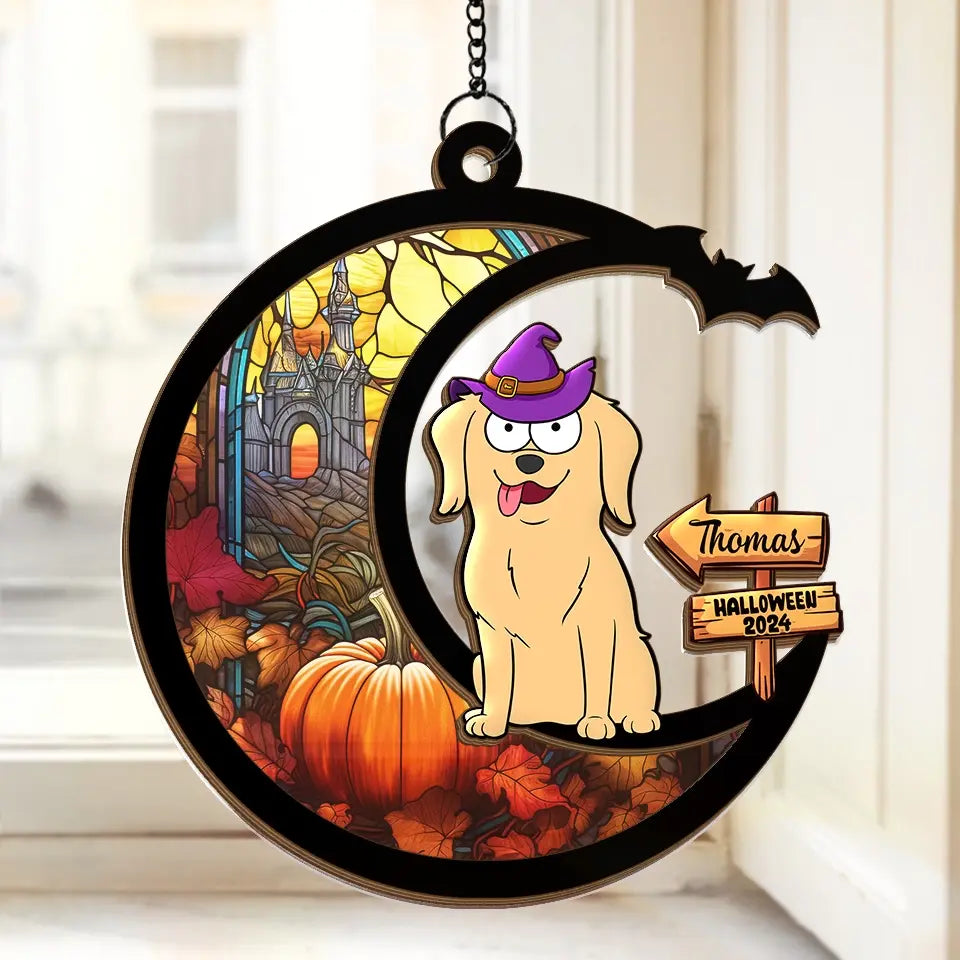 One Spooktacular Dog - Dog Personalized Window Hanging Suncatcher - Halloween Gift For Pet Owners, Pet Lovers   ORHA2208