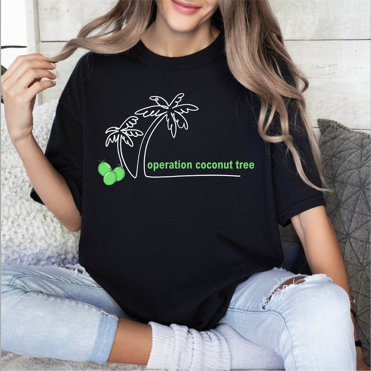 Operation Coconut Shirt, Coconut Tshirt, Context Tee, Anti trump Tee, Coconut Tree Kamala, 1st Campaign Rally Tee, President Kamala Harris  TD2907 10