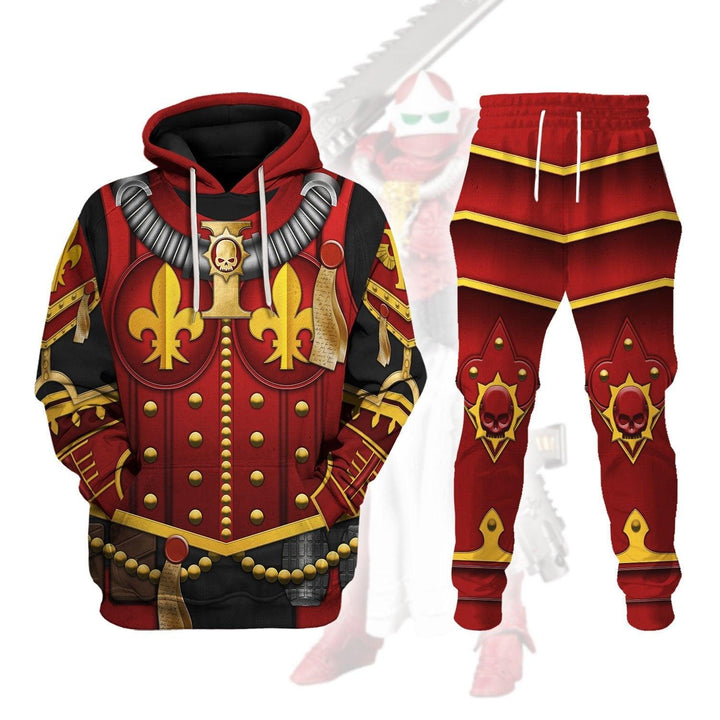 Order Of The Bloody Rose Marines Salamanders  Warhammer Costume Hoodie Jogger, Order Of The Bloody Rose Marines Salamanders Space Marines Cosplay 3D Hoodie Pants, Warhammer 3D Tracksuit, Warhammer Game Outfit TQT2