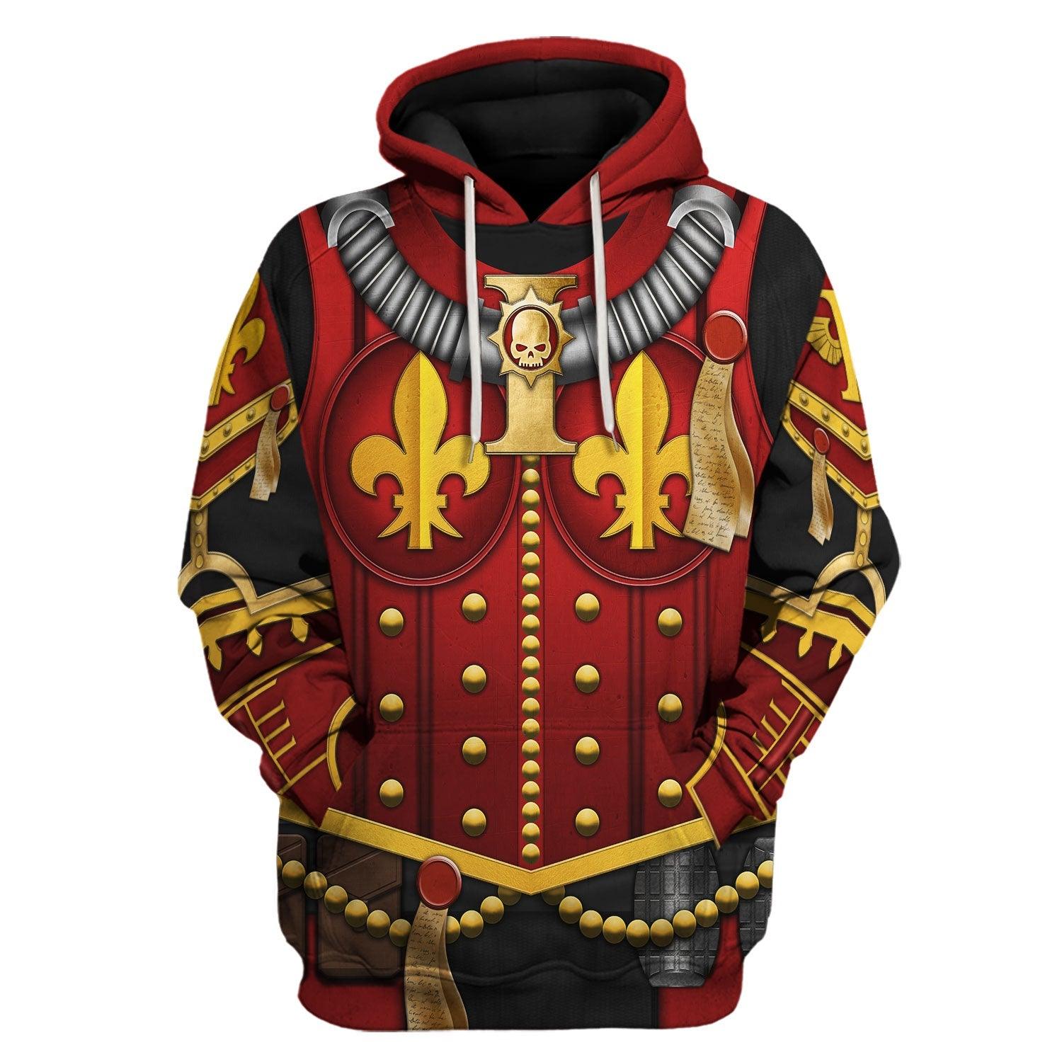 Order Of The Bloody Rose Marines Salamanders  Warhammer Costume Hoodie Jogger, Order Of The Bloody Rose Marines Salamanders Space Marines Cosplay 3D Hoodie Pants, Warhammer 3D Tracksuit, Warhammer Game Outfit TQT2