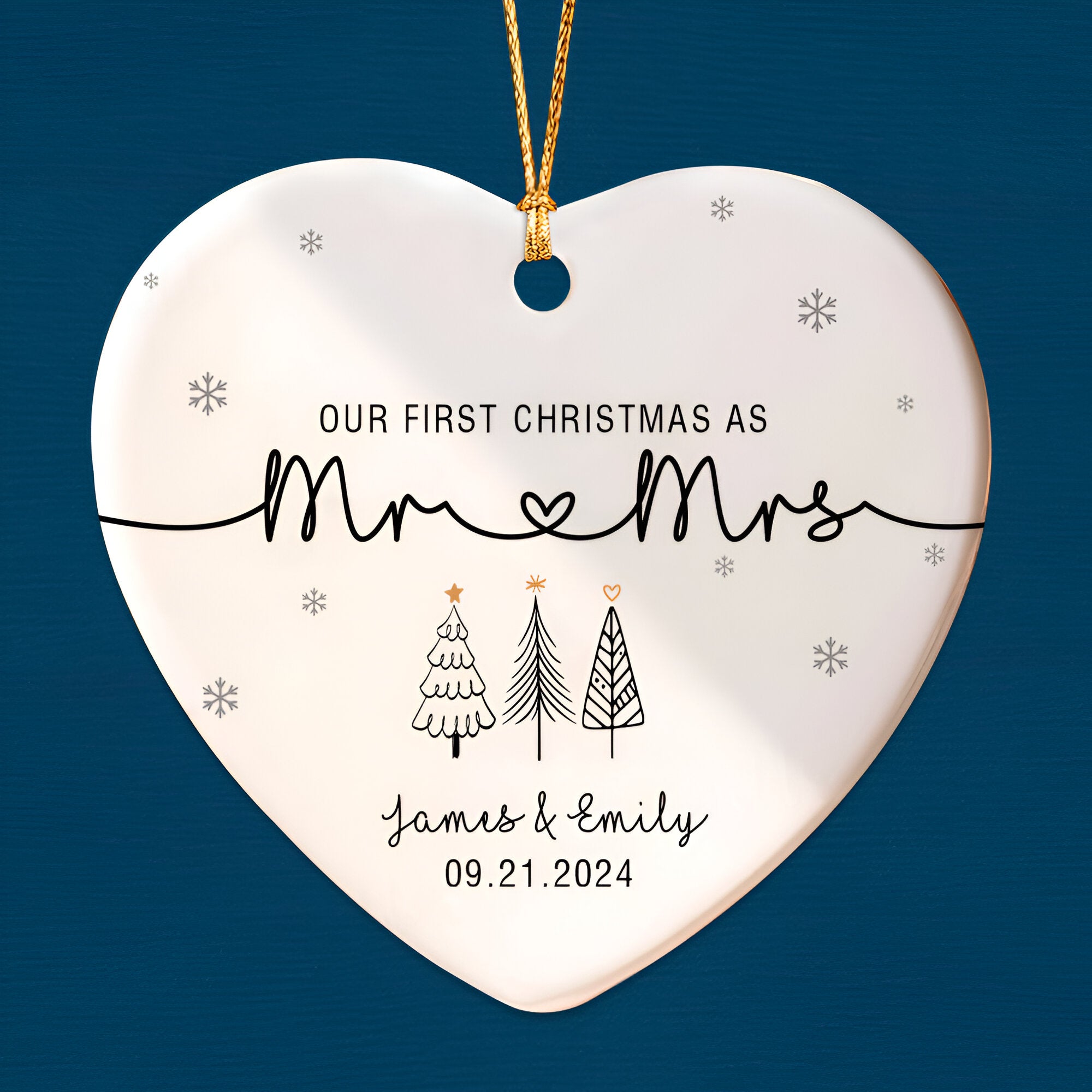 Our First Christmas As Mr & Mrs Ornament, First Married Christmas Ornament 2024, Married Ornament, Wedding Ornament, Mr And Mrs Gifts  ORN2509