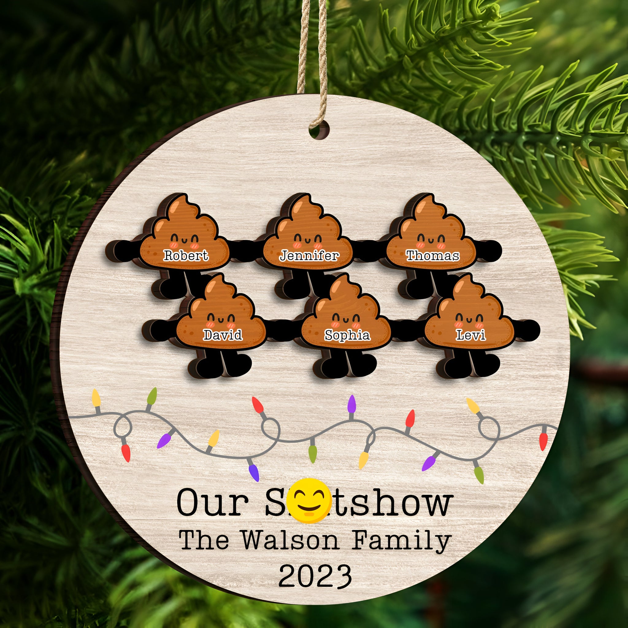 Our Family - Funny Gift For Family - Personalized 2-Layered Wooden Ornament ORN0310