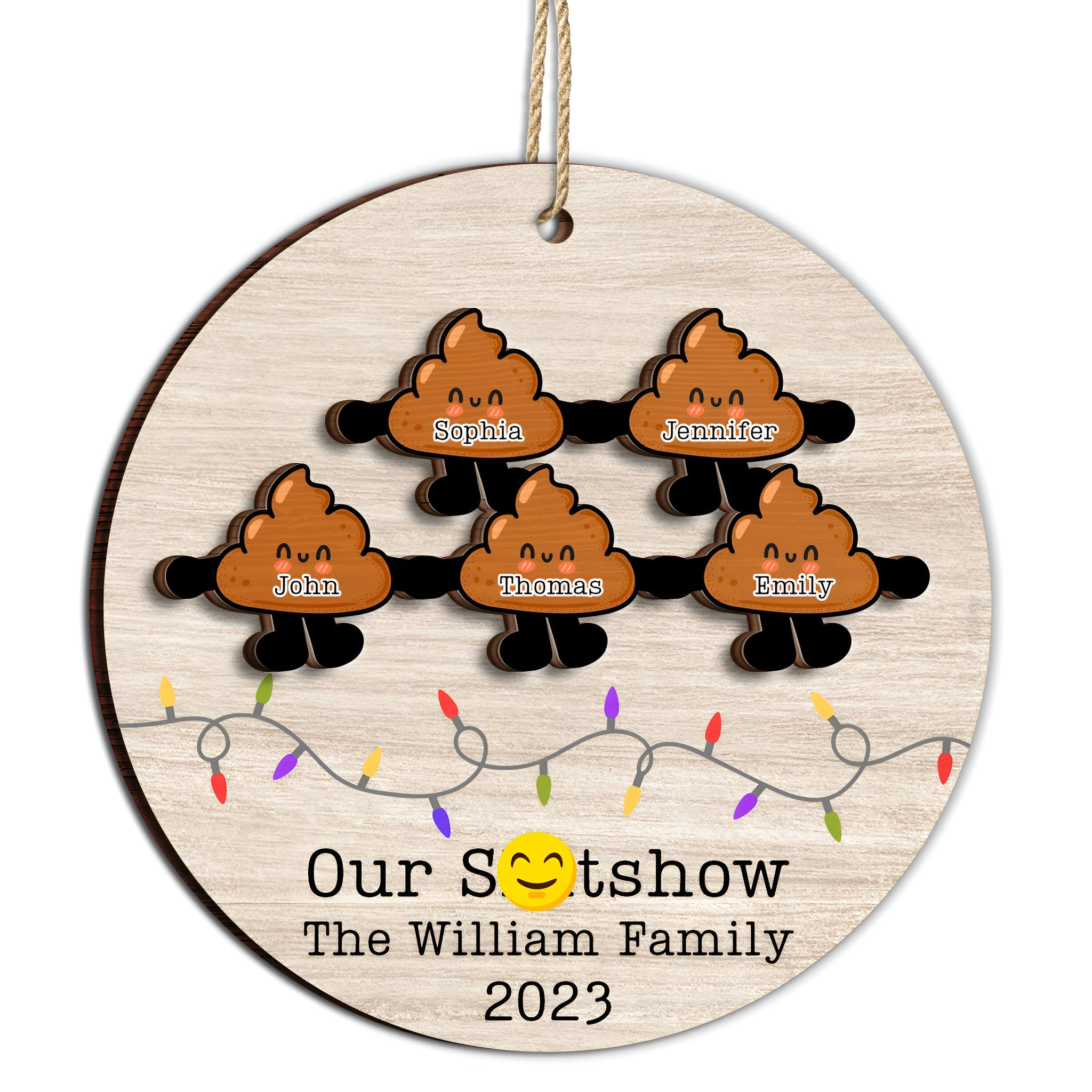 Our Family - Funny Gift For Family - Personalized 2-Layered Wooden Ornament ORN0310