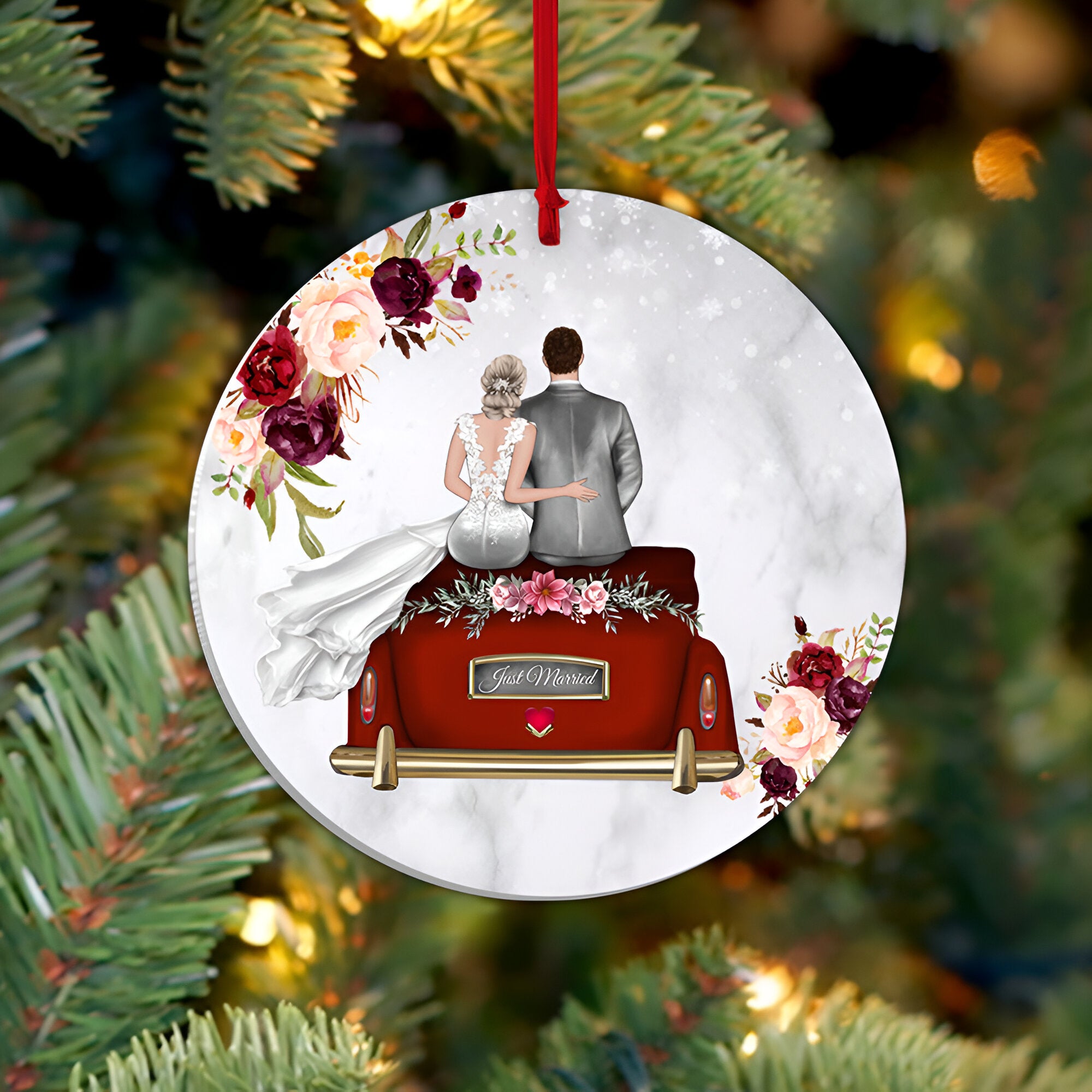 Our First Christmas As Mr And Mrs Personalized Ornament Gift For Couple  ORN2509